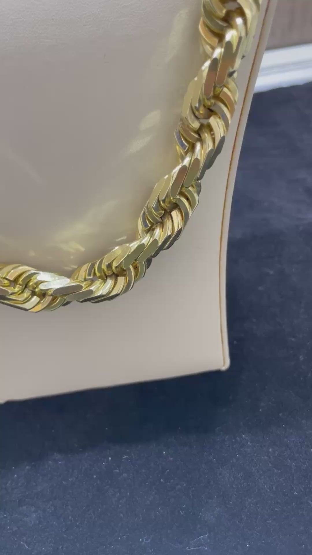 14k Solid "HEAVY" 623 gram Rope Chain with Bust Down Lock