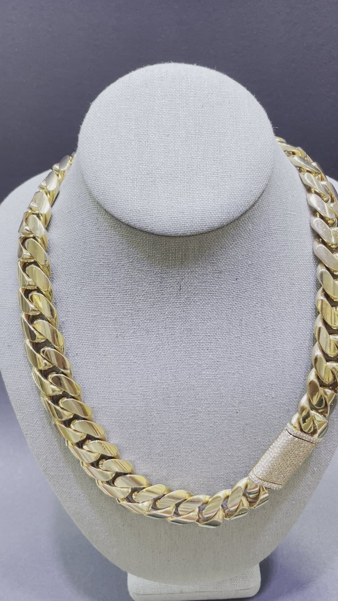 10k 21mm rose gold heavy miami cuban link chain 523 grams vs1 diamond clasp