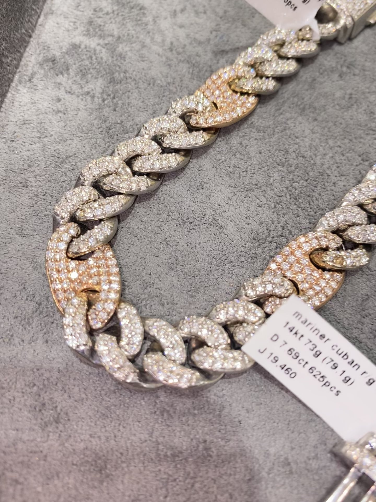 14k Vs1 natural diamonds 💎 Mariner Cuban link 20 cts.t.w chain