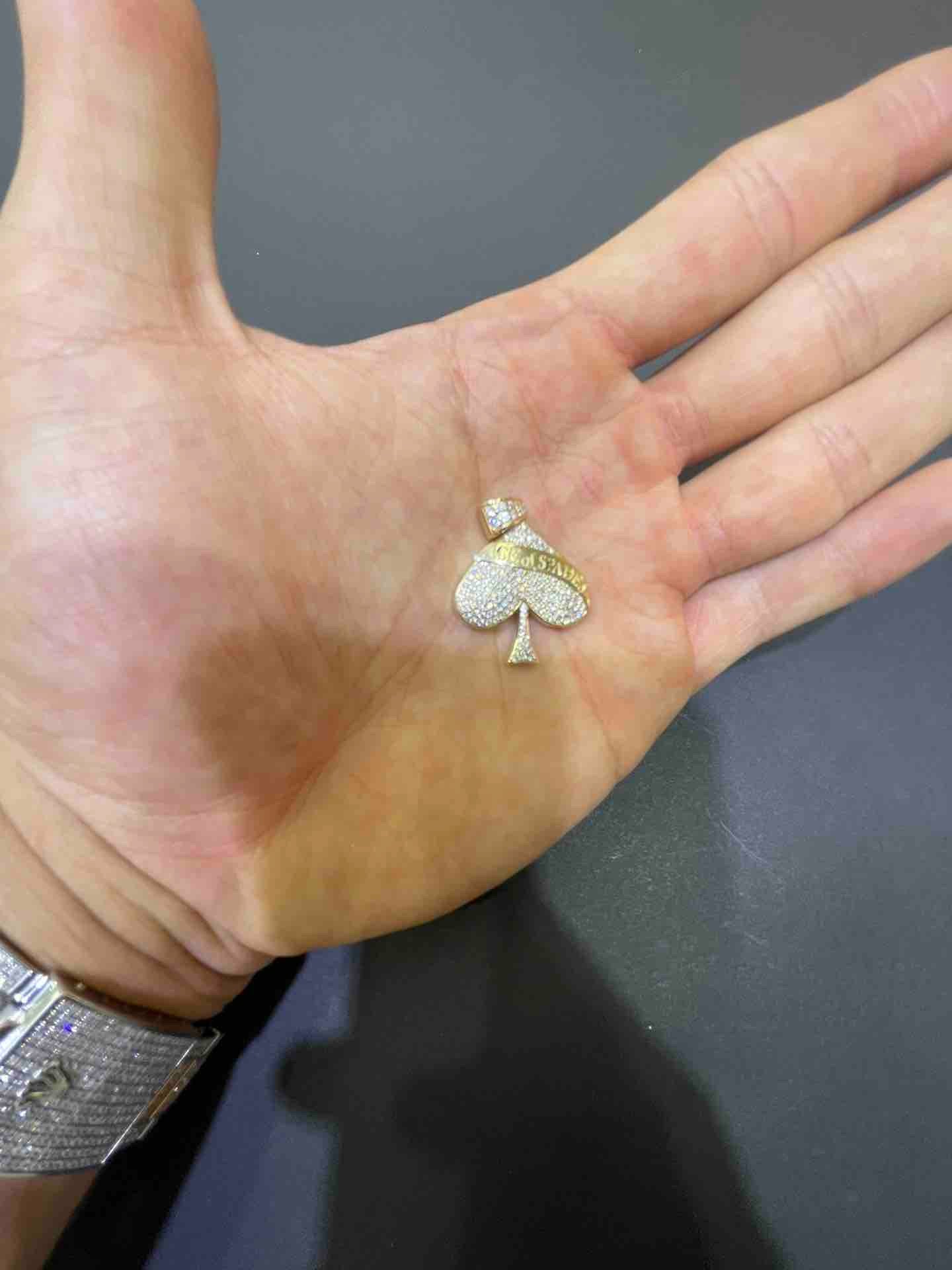 Ace of Spade Heart Pendant