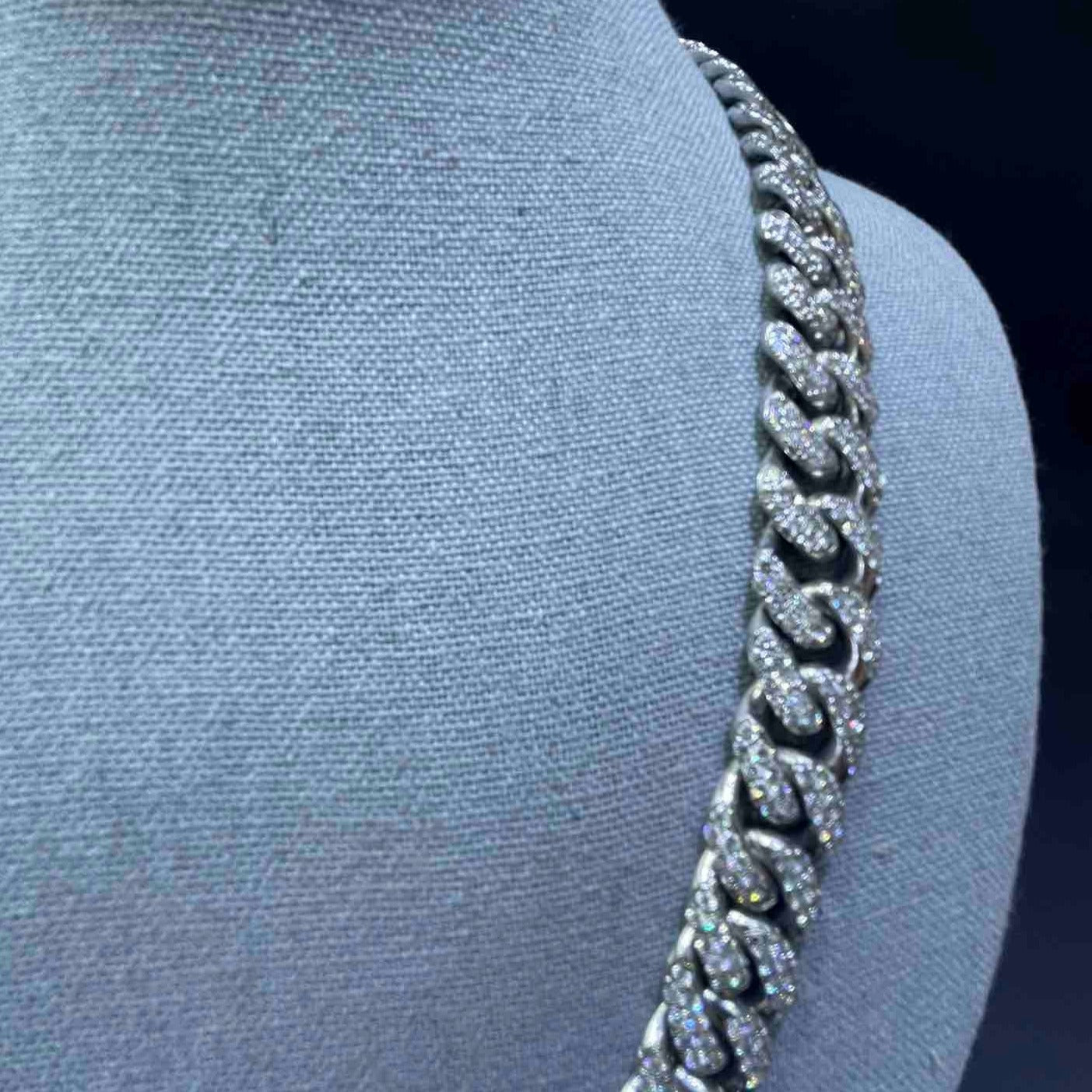 14K ICED OUT CUBAN LINK