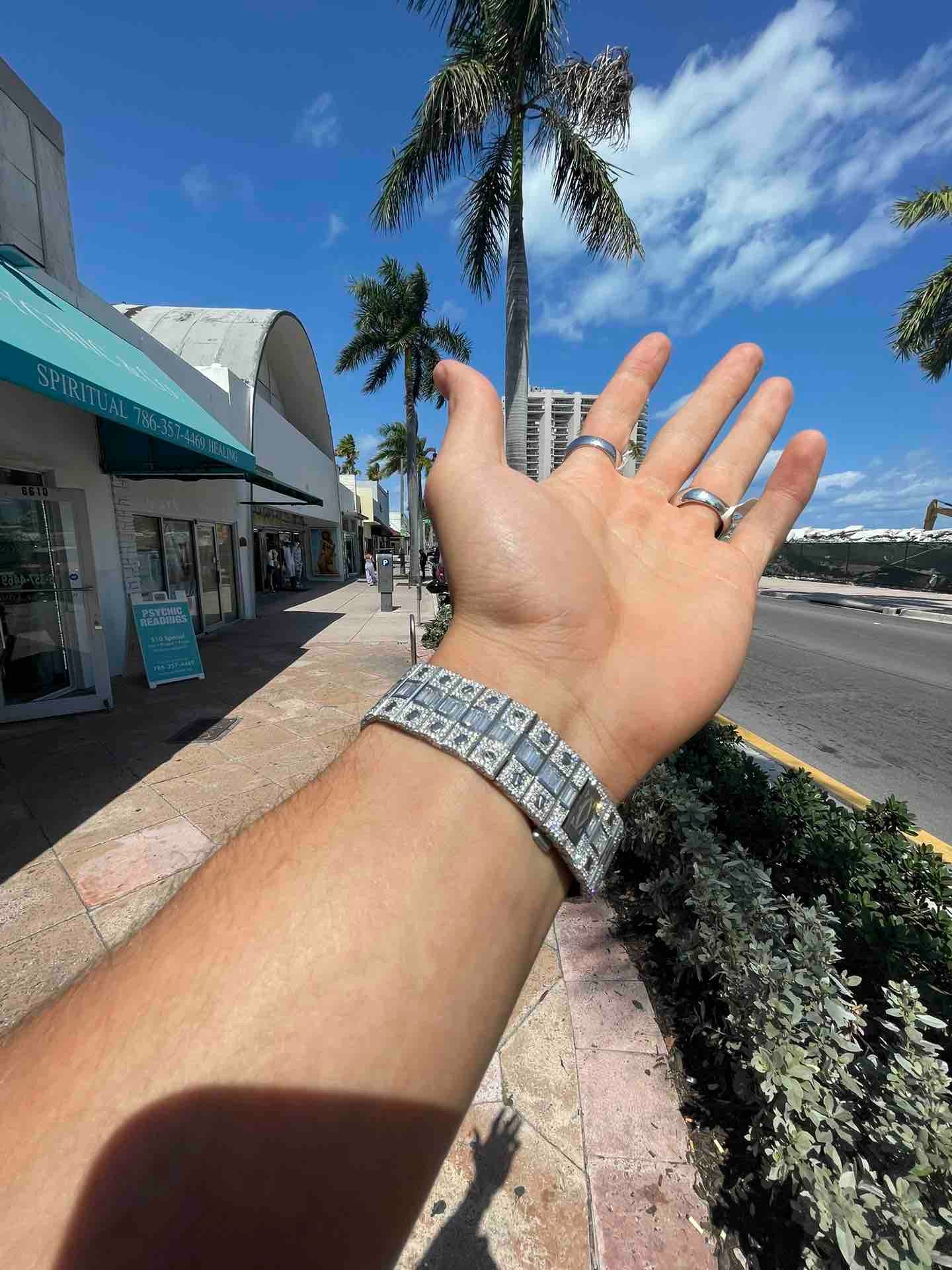 Bust Down Baguettes Cartier Watch