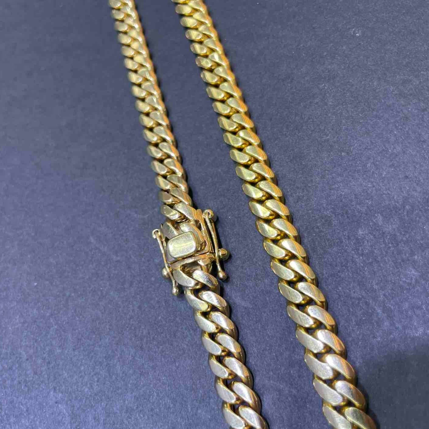 14k 150 gram Heavy Cuban Link Chain 8mm and 28 inches