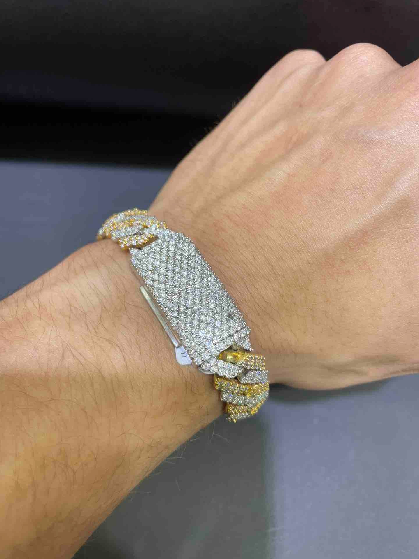 iced out cuban link bracelet