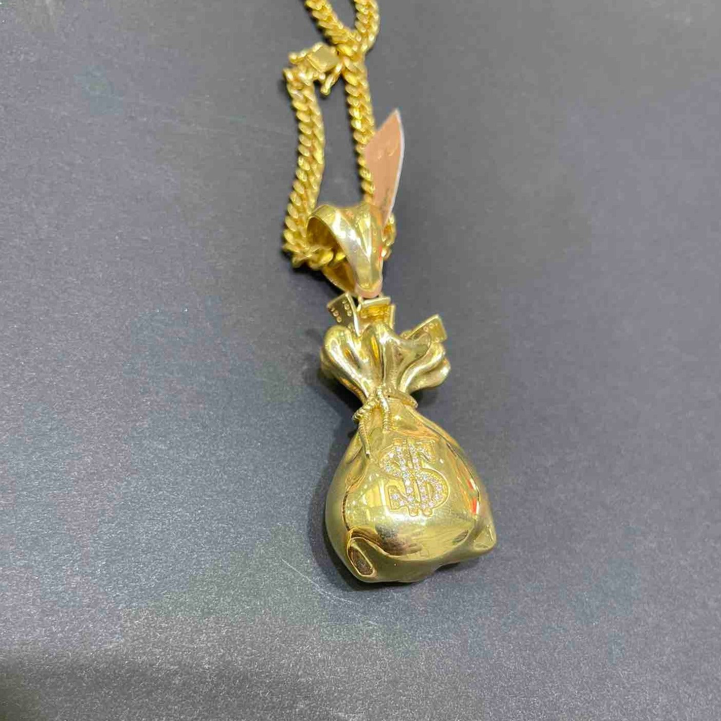 14k Vs-1 Money Bags Custom Diamond Pendant