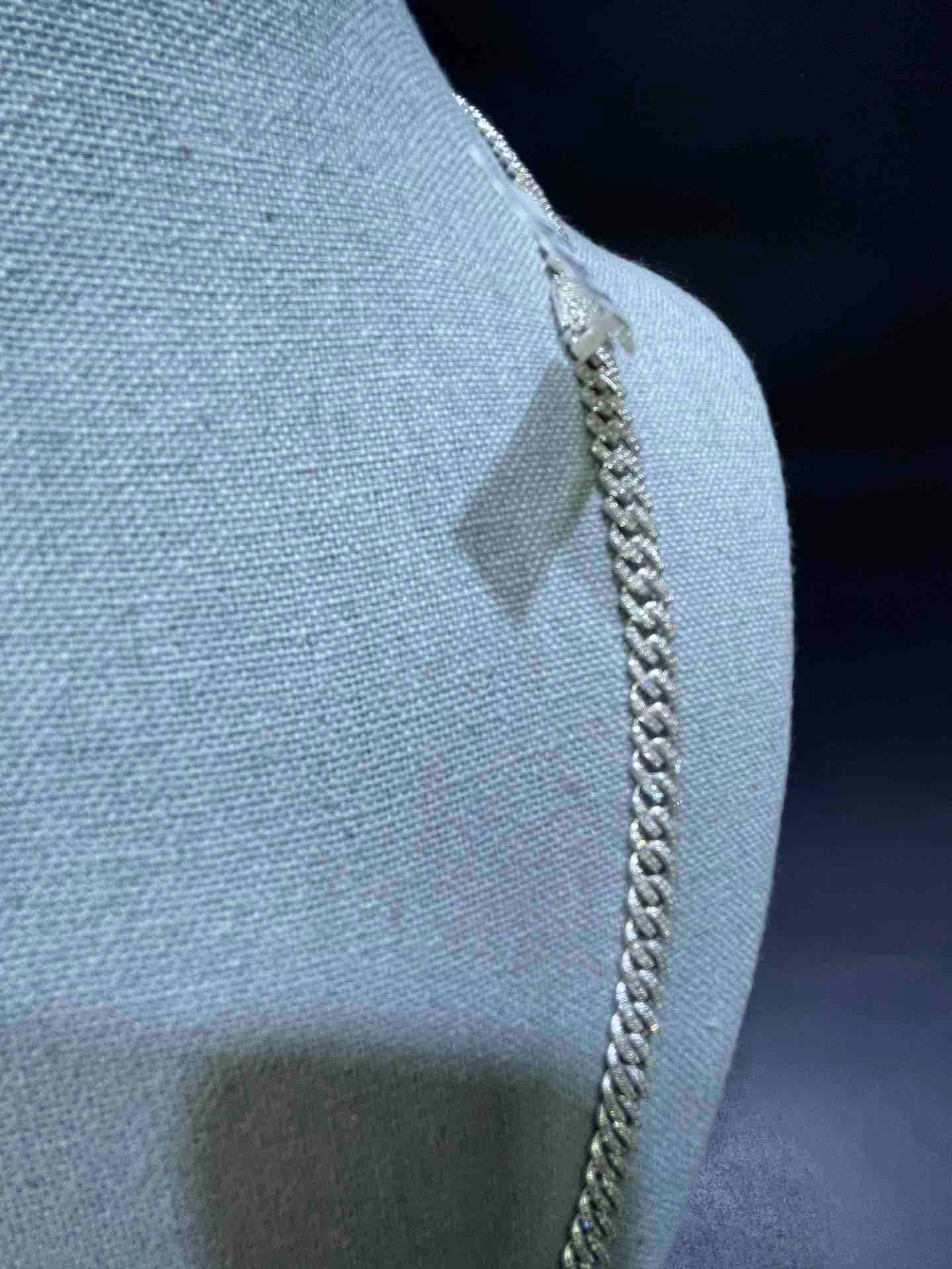 Iced Cuban Link Chain White Gold