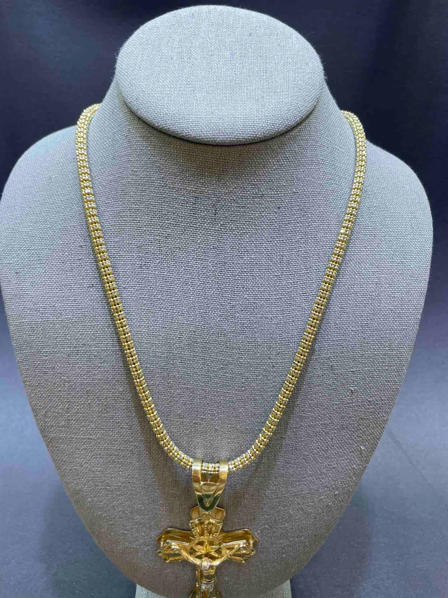 10k YELLOW GOLD DIAMOND CUT ITALIAN CHAIN
