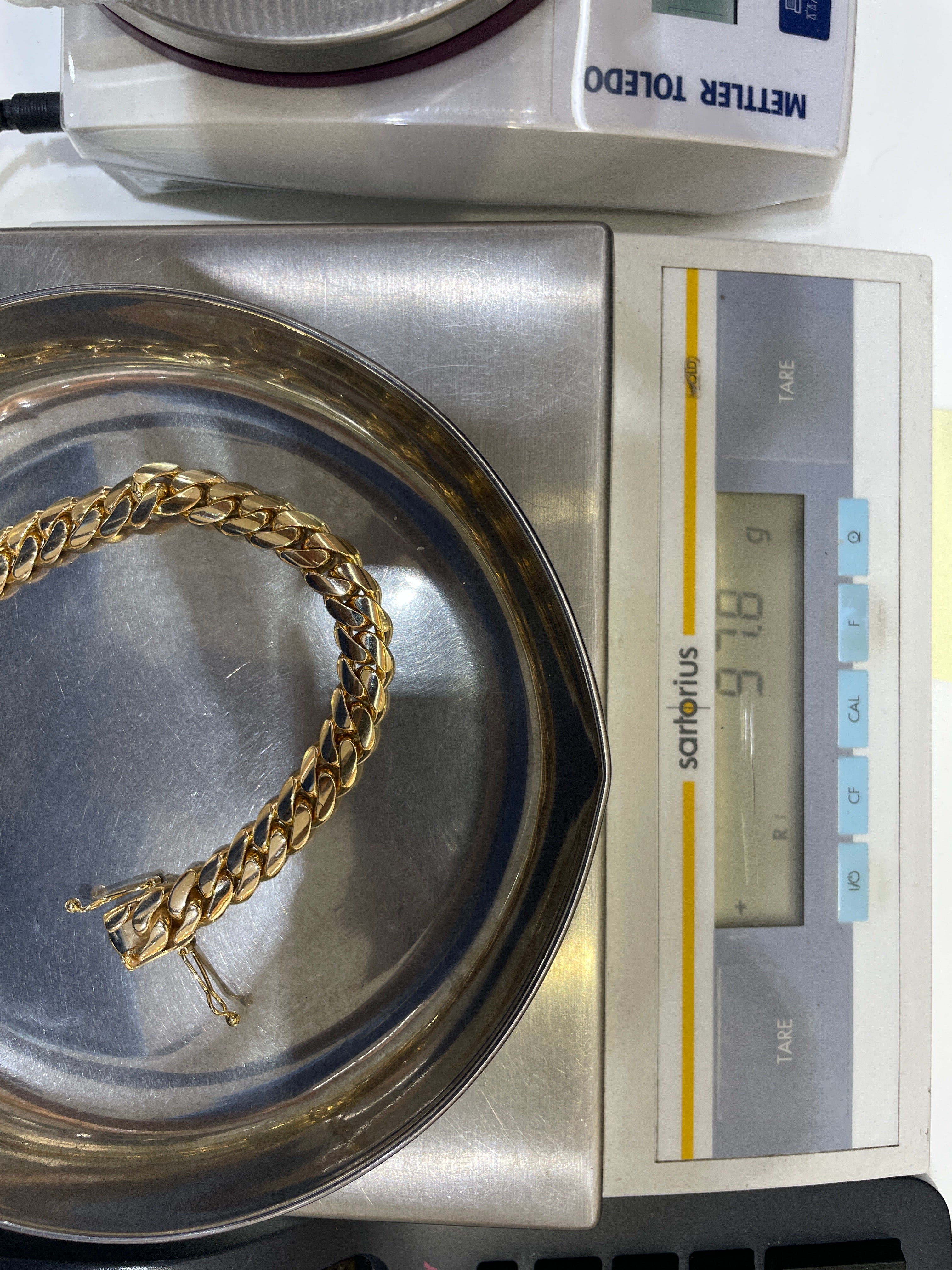 New 14k Miami Cuban link bracelet