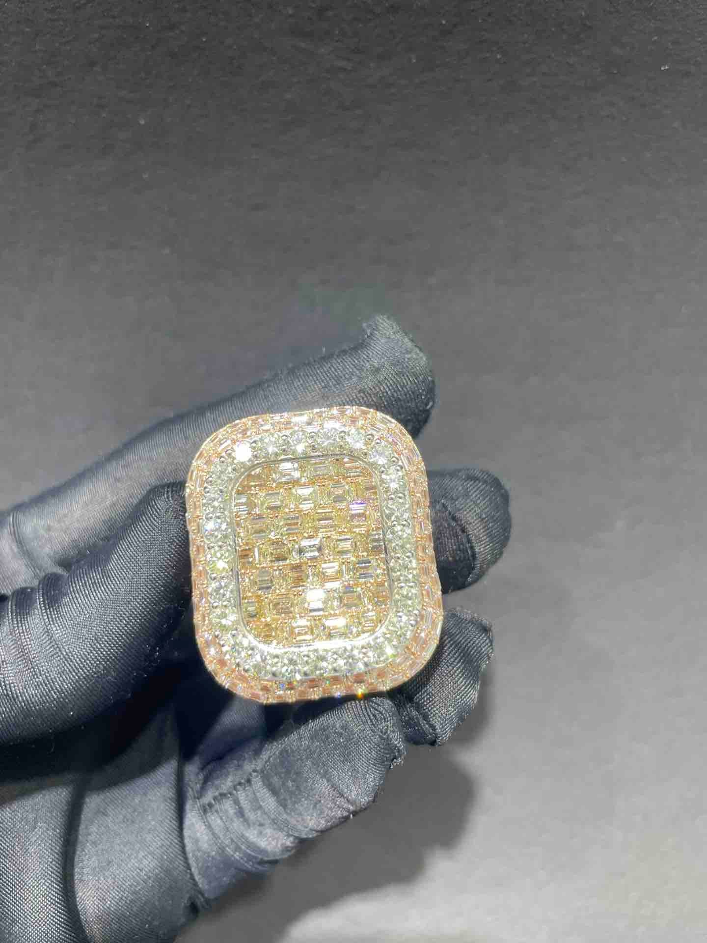 Emerald Cut Iced Out Ring