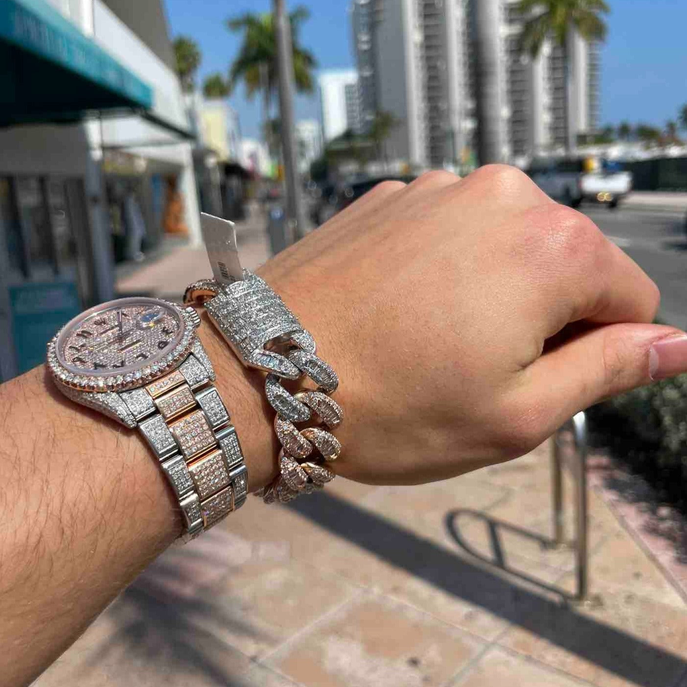 Iced Out Cuban Link Bracelet