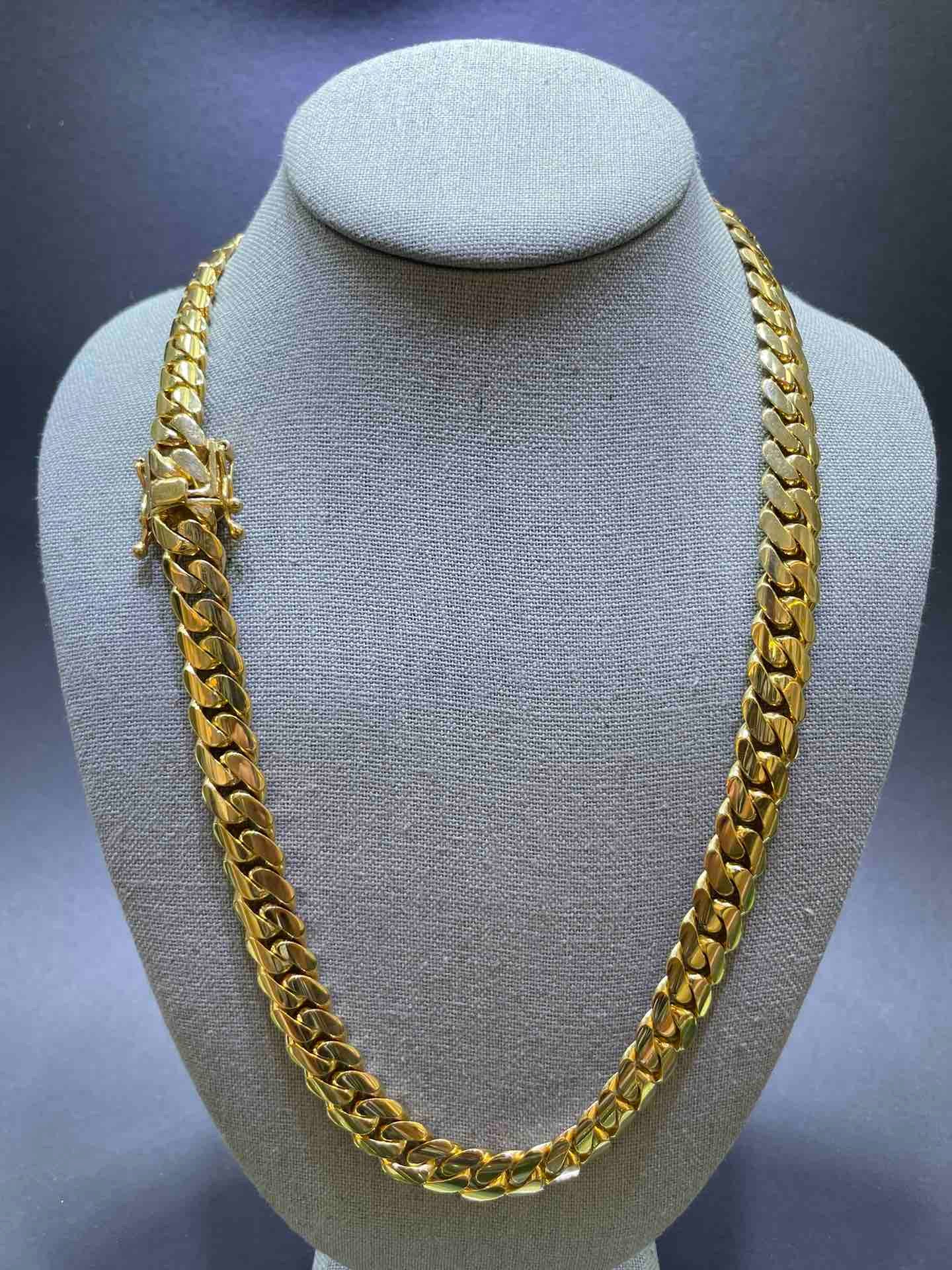 new solid heavy 14k cuban link 12mm 220 grams best seller at renee de paris jewelry