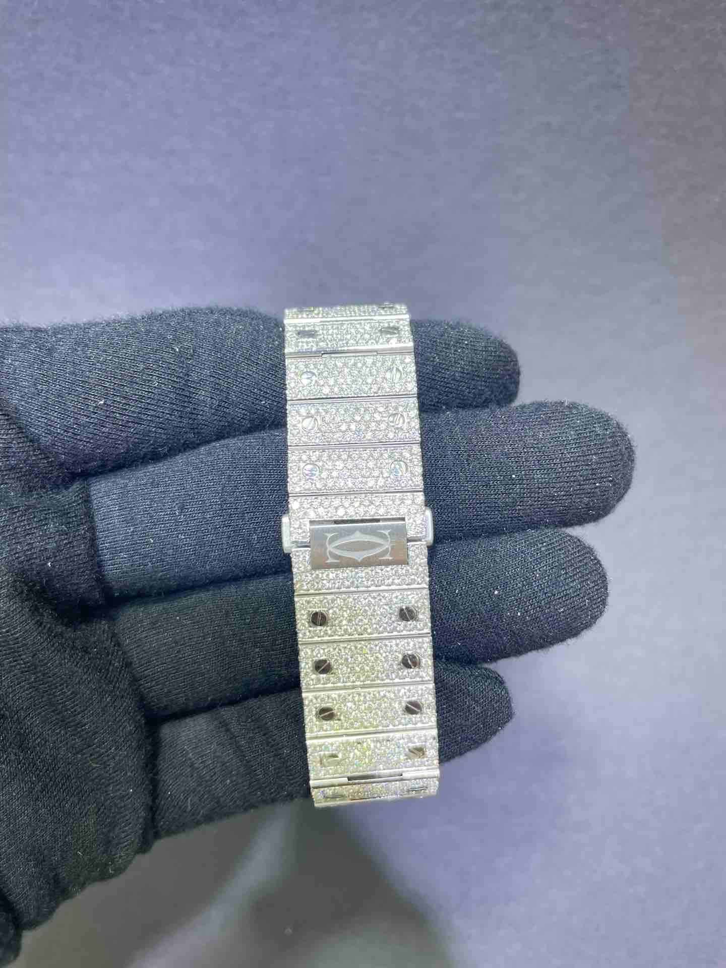 41mm Cartier Santos xl "Iced Bustdown" Vs1 Watch