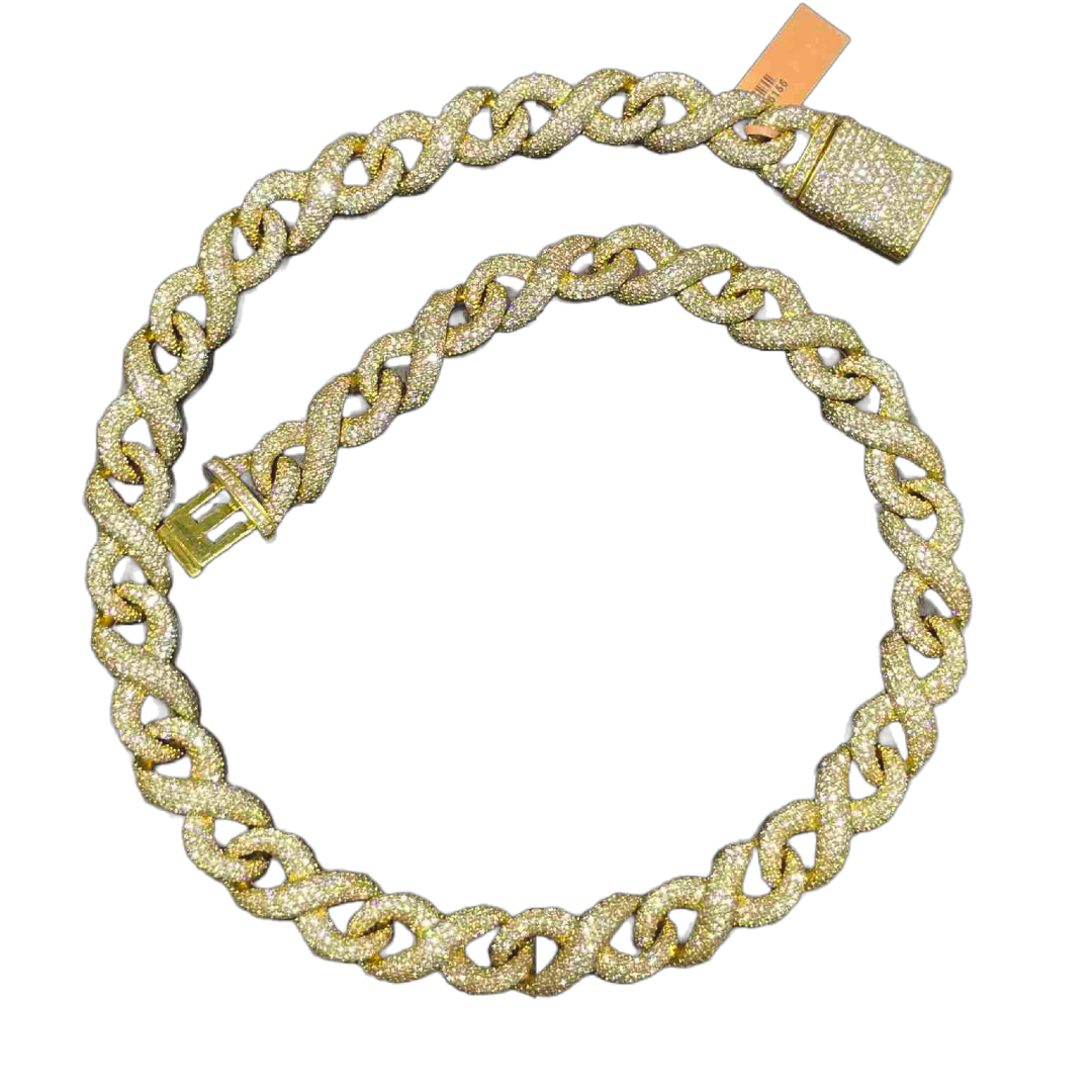 VVS1 "ICED Bust Down" 14k Infinity Link Migos Chain