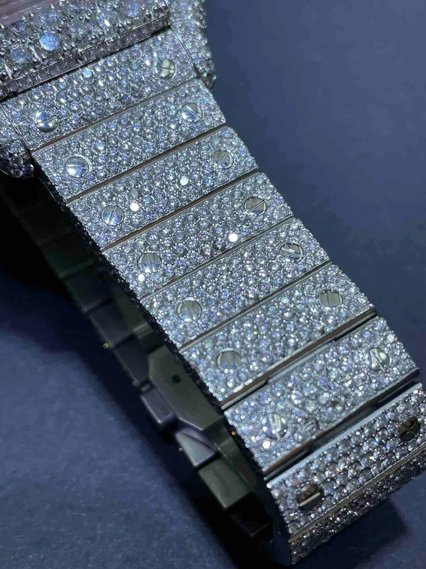 41mm Cartier Xl Vvs-1 "iced bust down" 25 cts "Avalanche" iced out watch