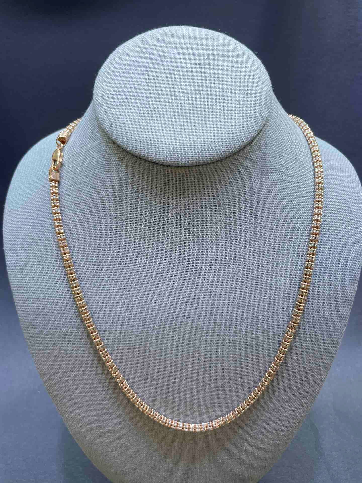 Rose Gold Diamond Cut Italian Men’s Chain