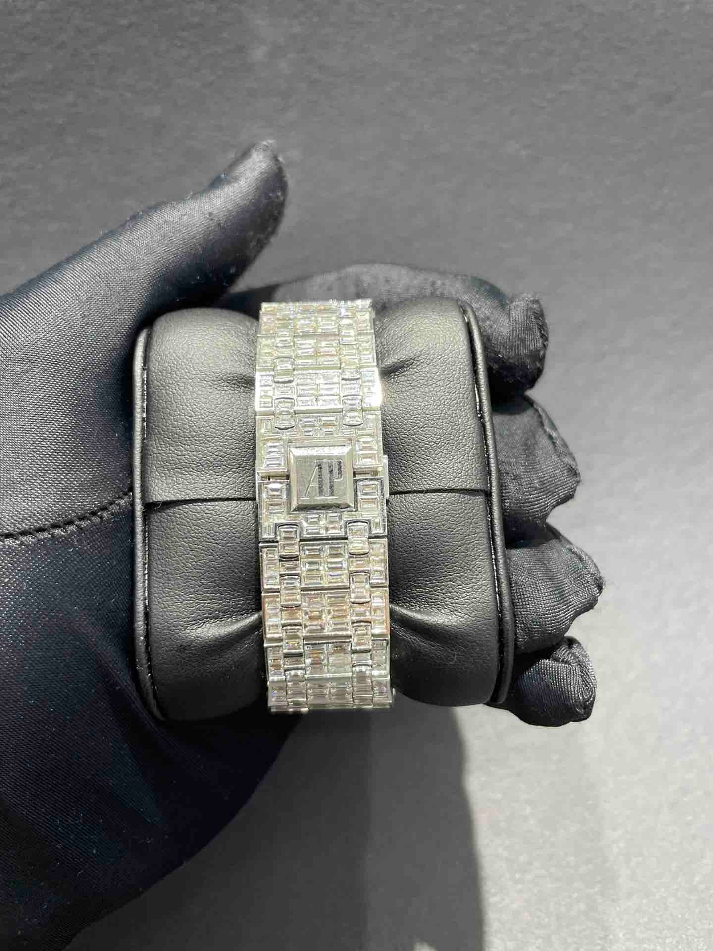 Chandelier Iced Out VVS1 Audemar Piguet "Bust Down" AP Watch 65 cts of VVS1 Natural Diamonds💎