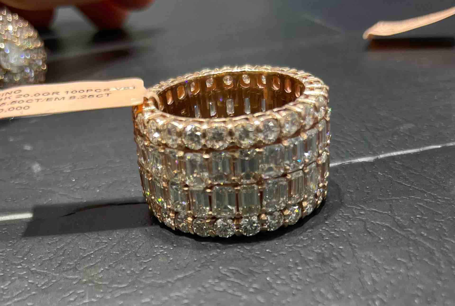 14k VS1 Iced Out Diamond Ring