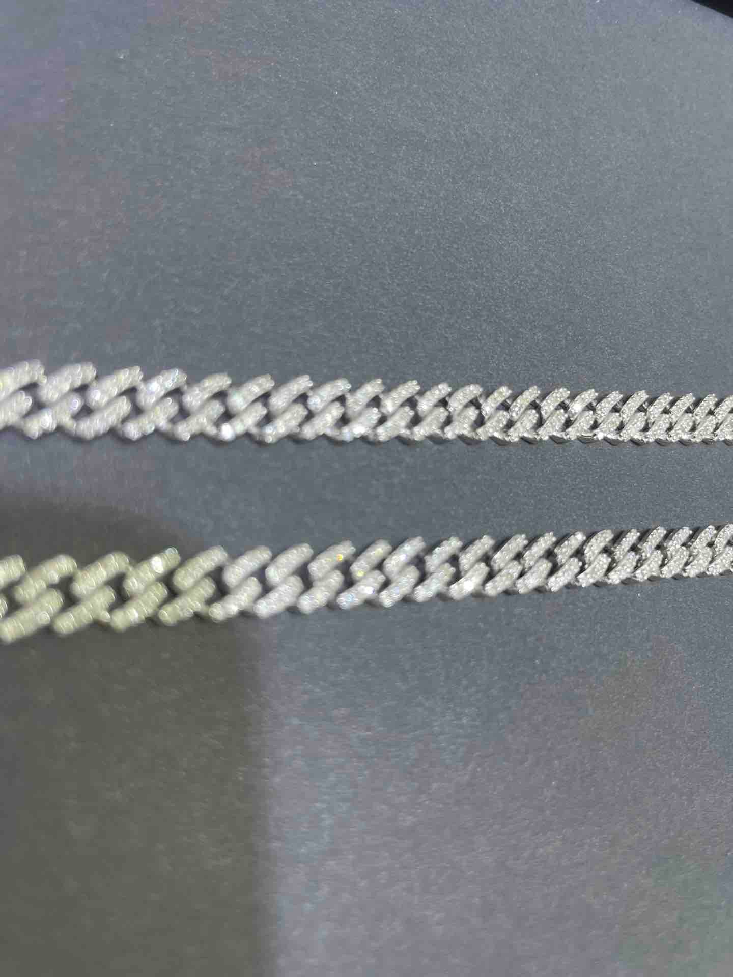White Gold Iced Cuban Link Chain