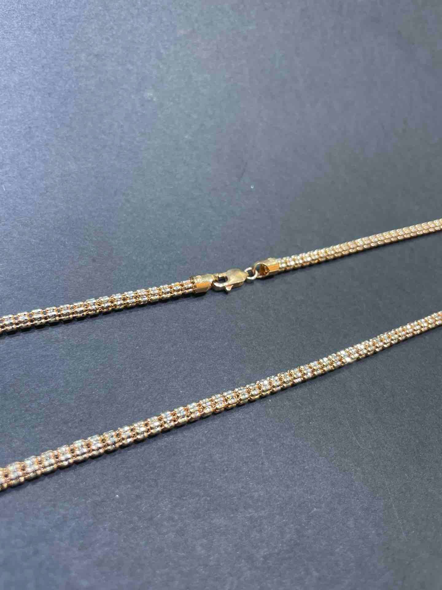 10k Rose Gold Diamond Cut Italian Men’s Chain