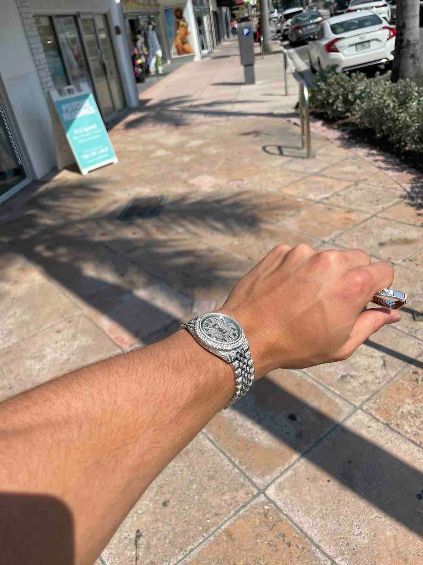 bust down 36mm rolex stainless steel#1601 double bezel