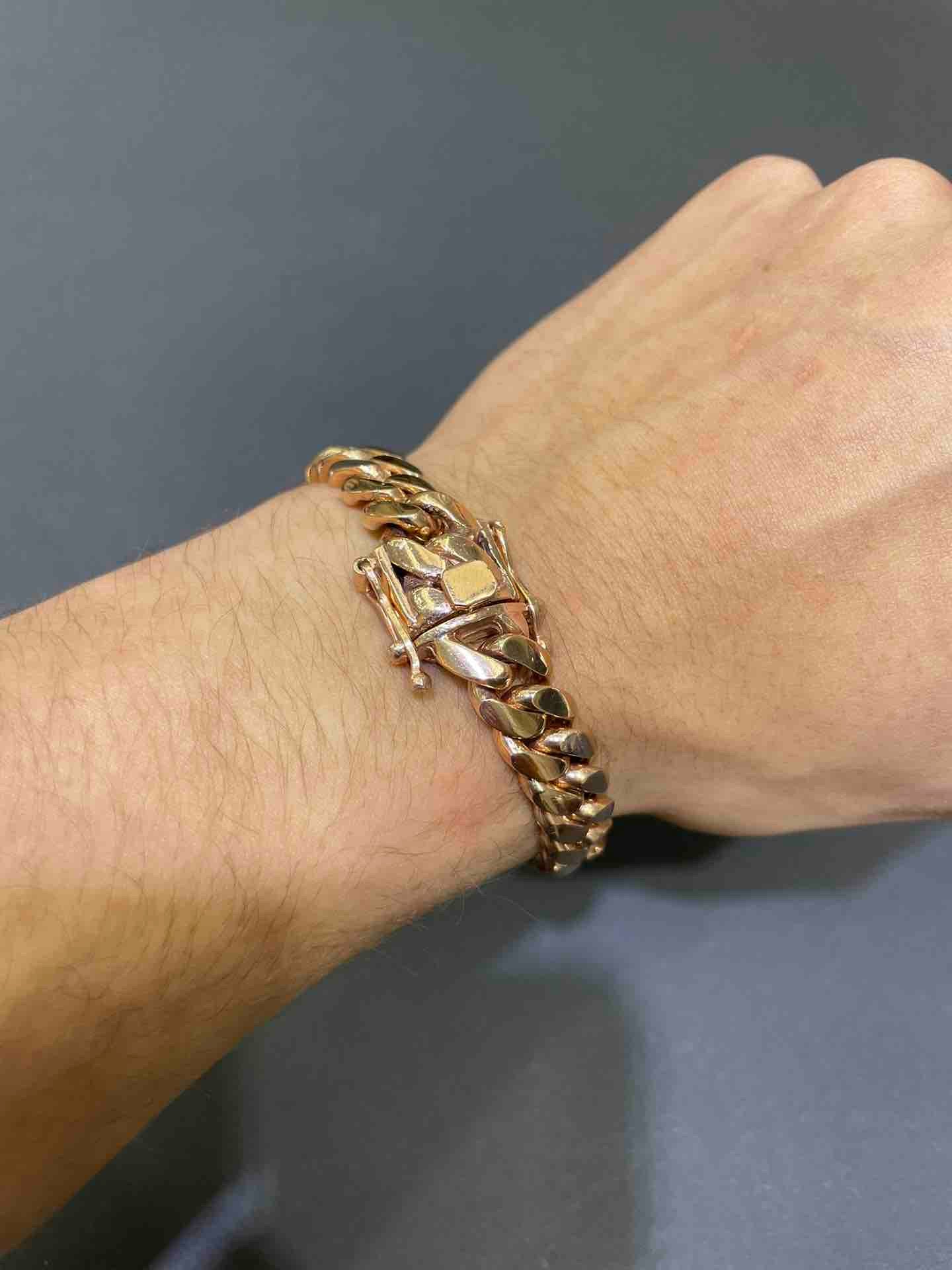 10K ROSE MIAMI CUBAN BRACELET