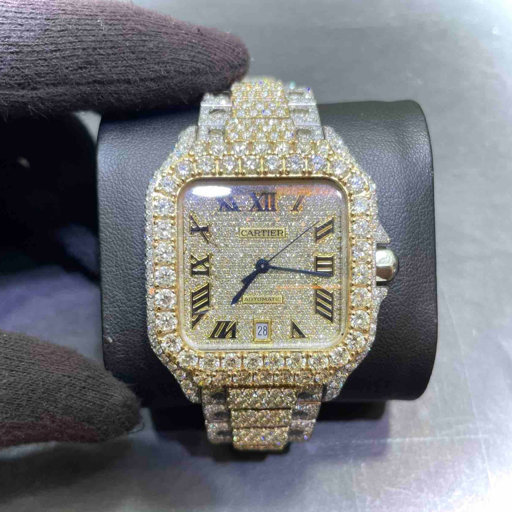 41mm 2021 new cartier santos xl 28cts vs-1 watch