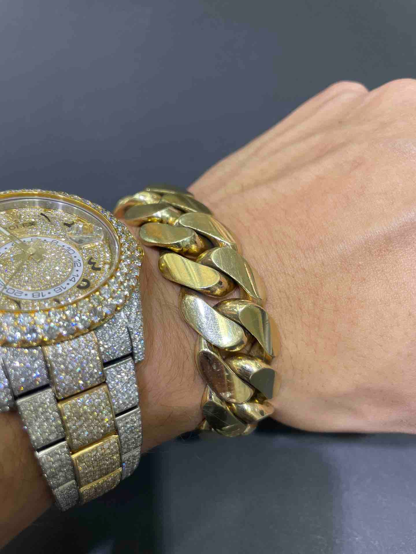 10K CUBAN LINK BRACELET HEAVY 20mm