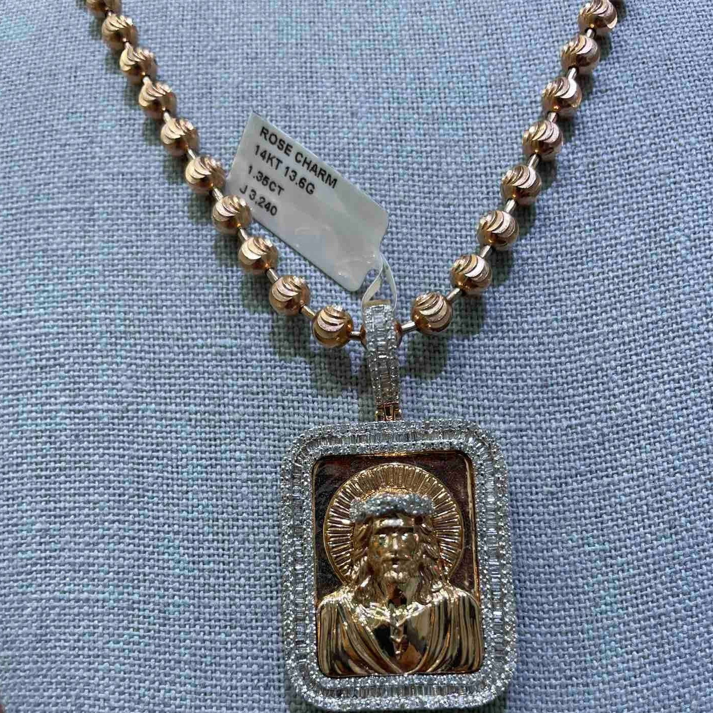 "Rose Gold Ball Chain 10k"