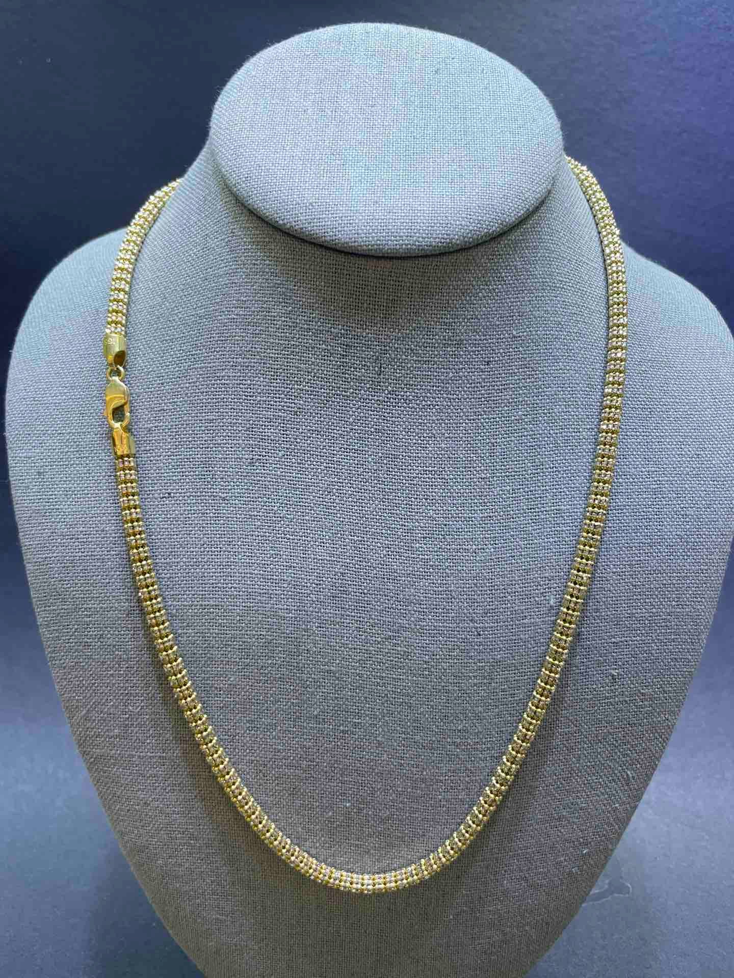 10k YELLOW GOLD DIAMOND CUT ITALIAN CHAIN