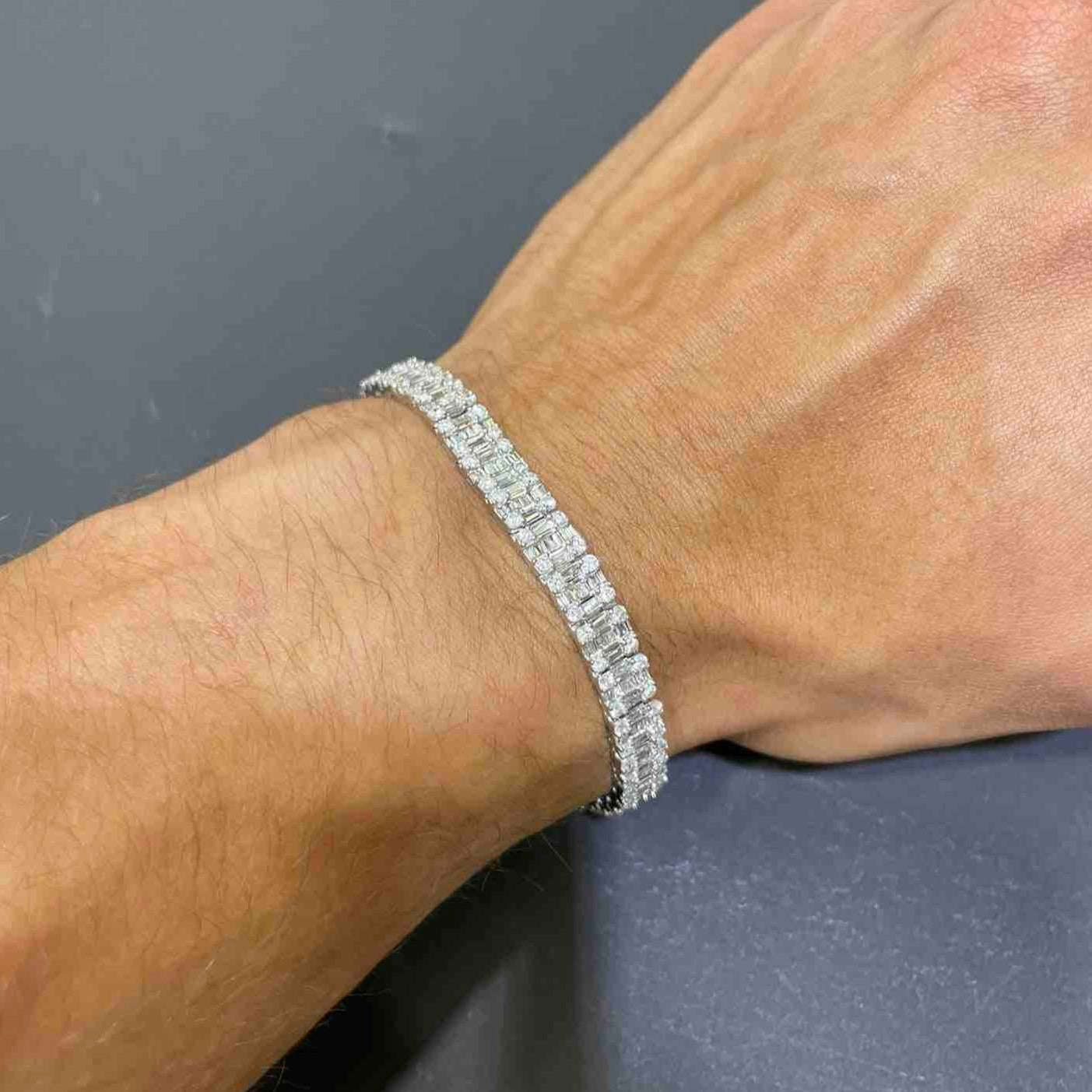 "14k Iced Out Tennis Bracelet"