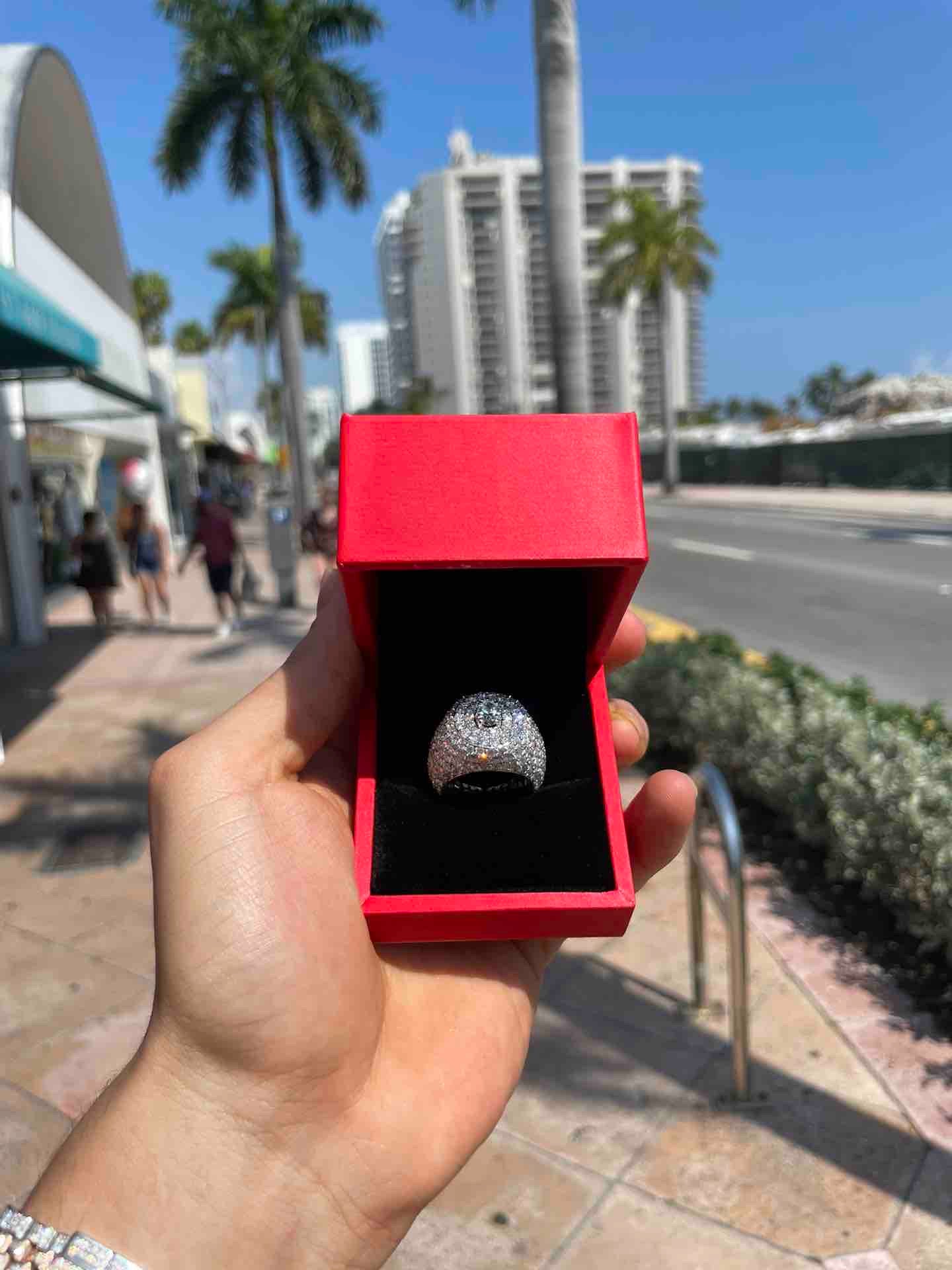 Iced Out Men's Ring VVS 14.5 grams