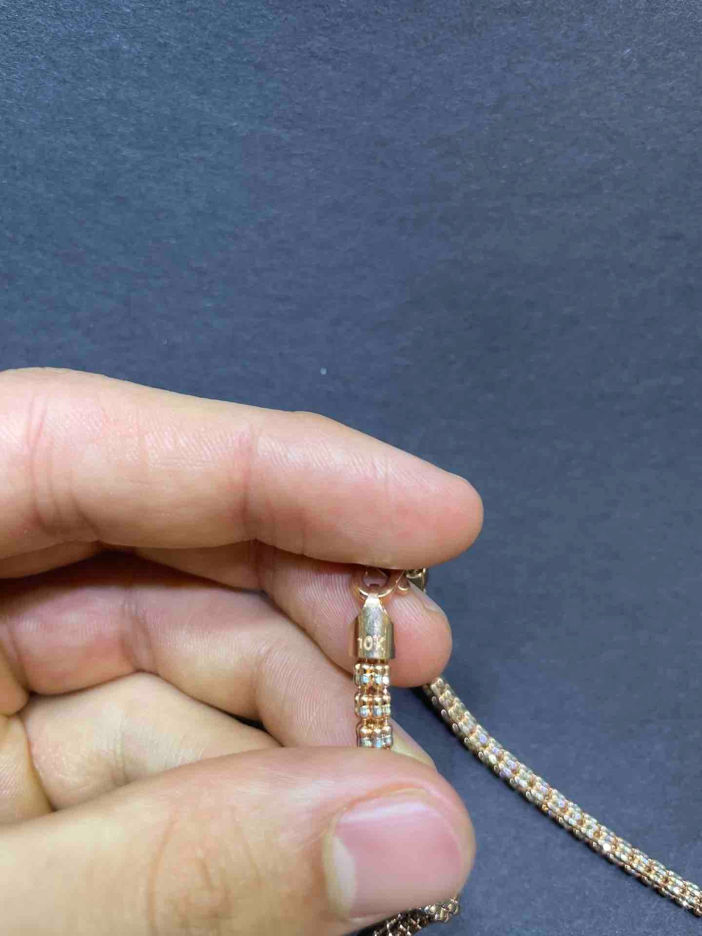10k Rose Gold Diamond Cut Italian Men’s Chain