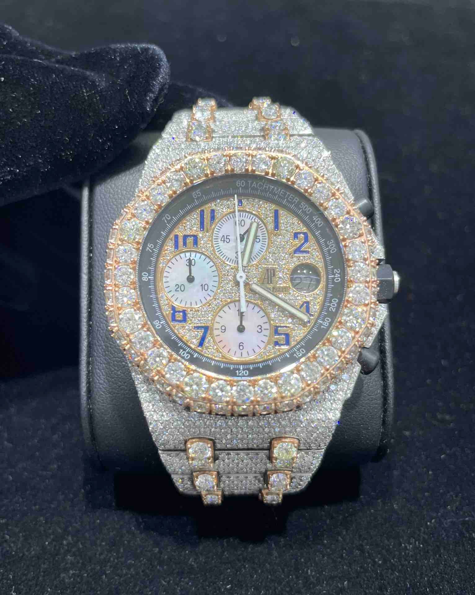 Bust Down AP VVS Royal Oak Watch Rose