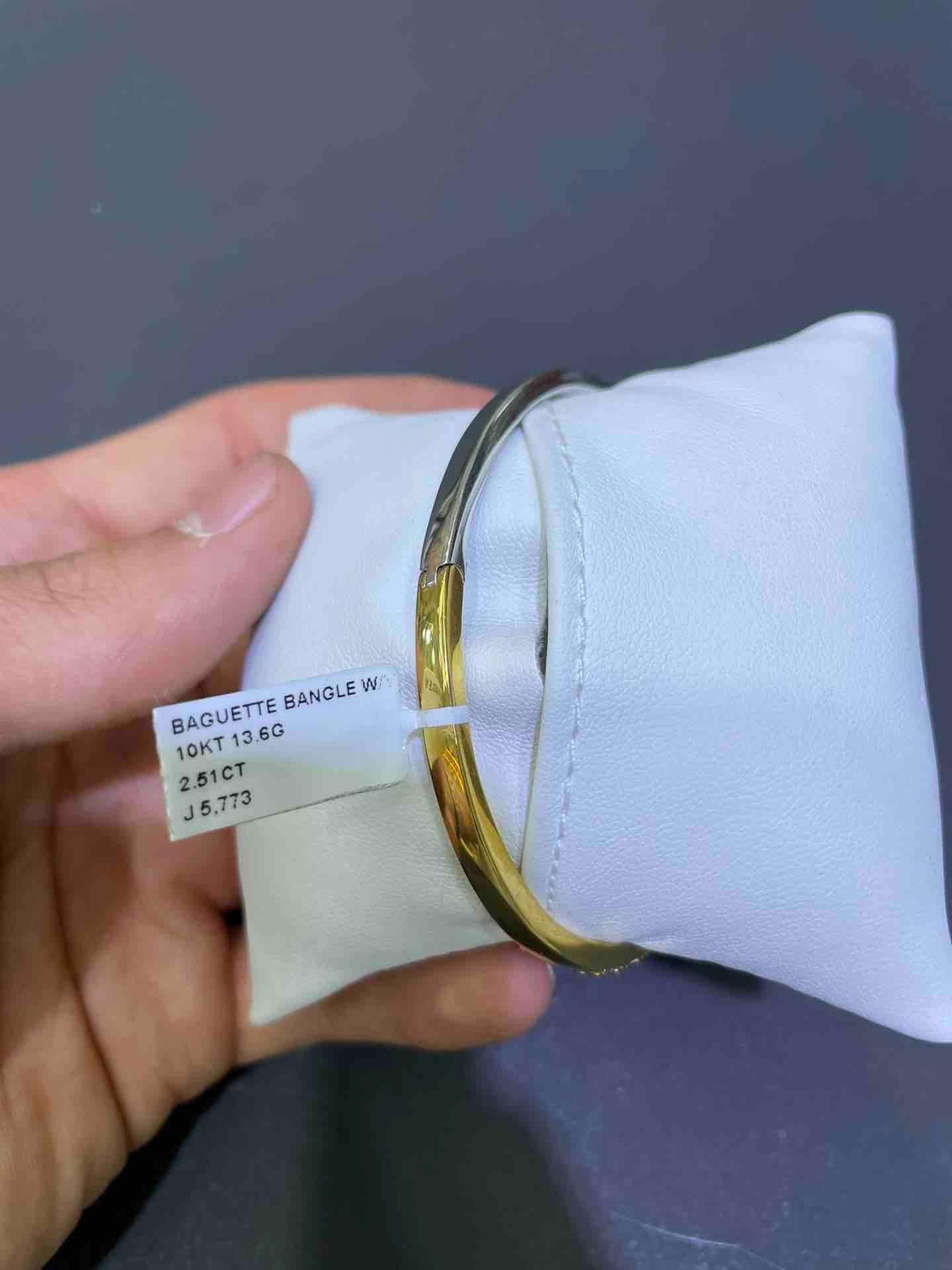 Iced Out Bangle Two Tone