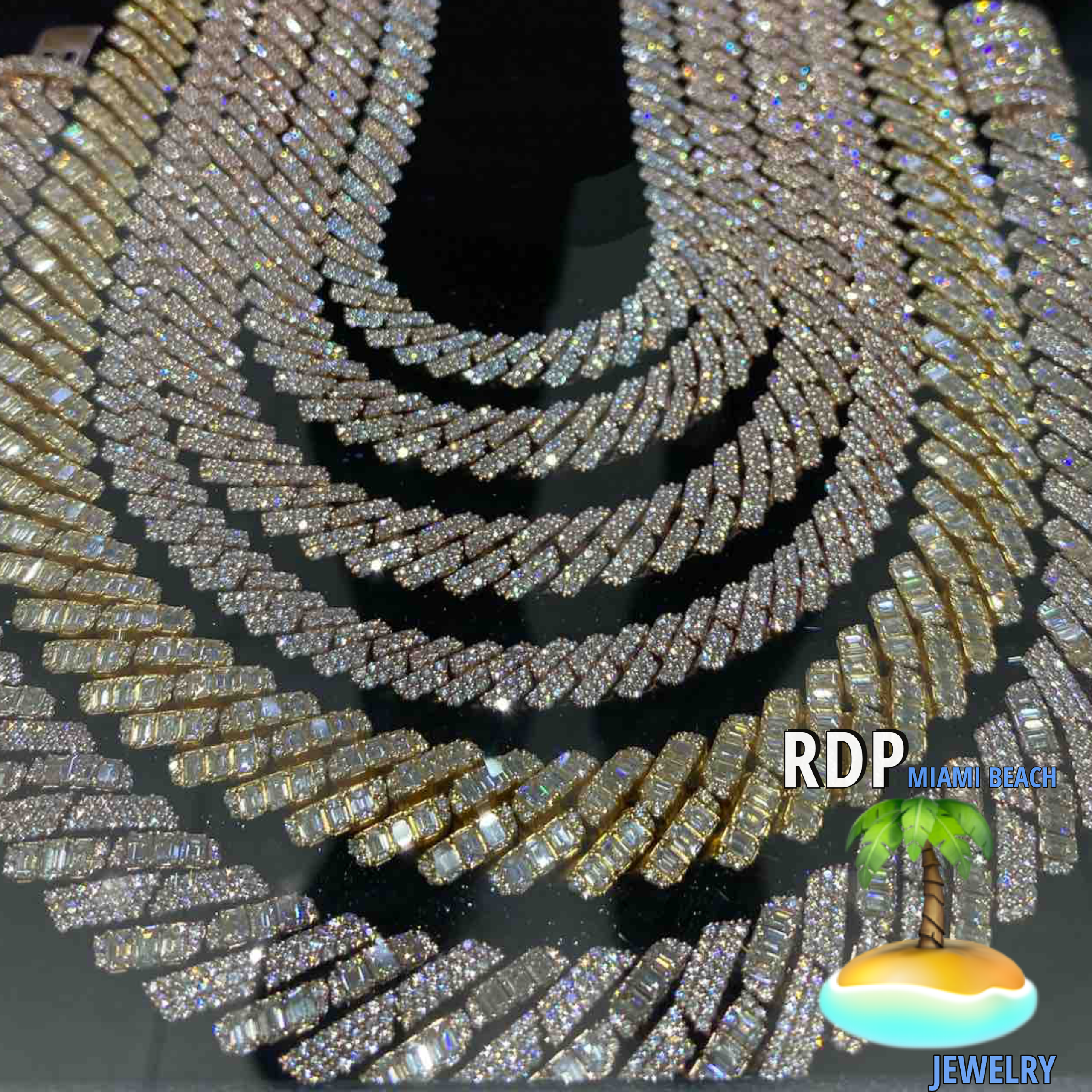 Discover the Brilliance of Iced Out Diamond Chains at RDP Miami Beach