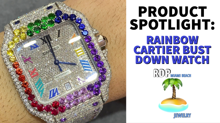 Rainbow Bust Down Cartier Watch: Product Spotlight