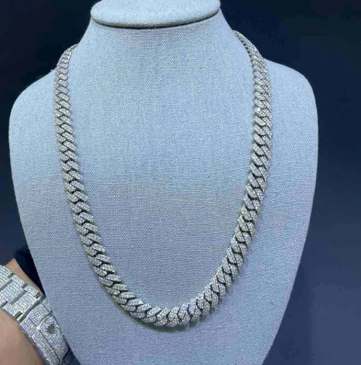 Introducing the Cuban Link VVS Bust Down White Gold 10k