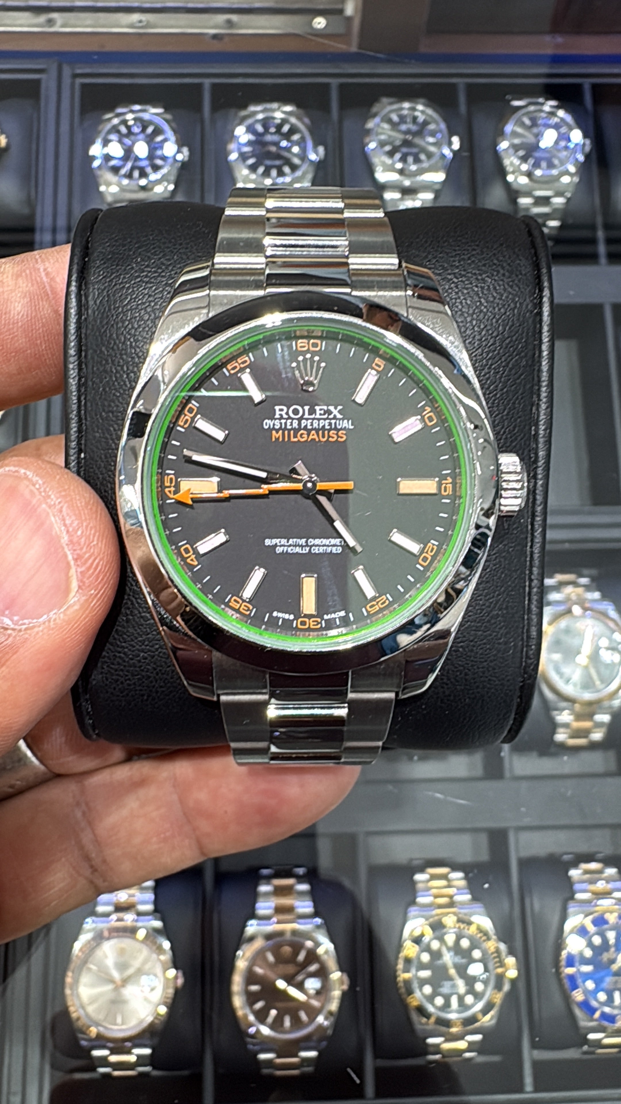 ROLEX MILGAUSS 40MM | STEEL | OYSTER BRACELET | BLACK DIAL