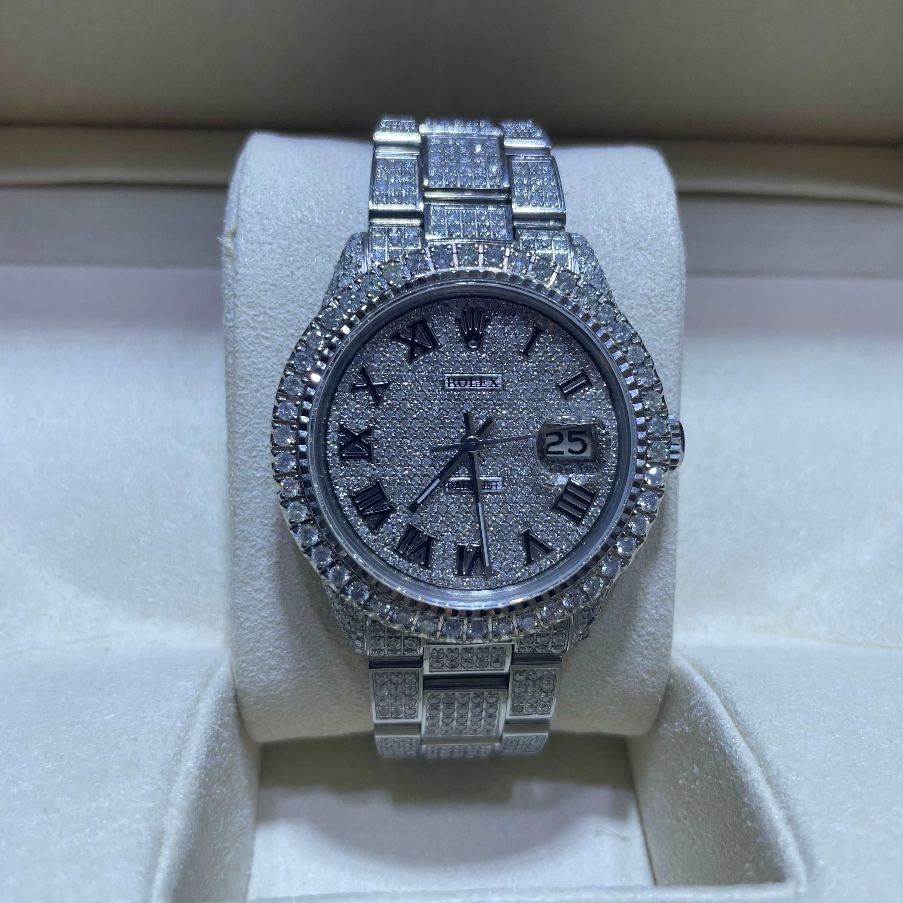 Iced Out 36mm Bust Down Datejust | VS1 Natural Diamonds