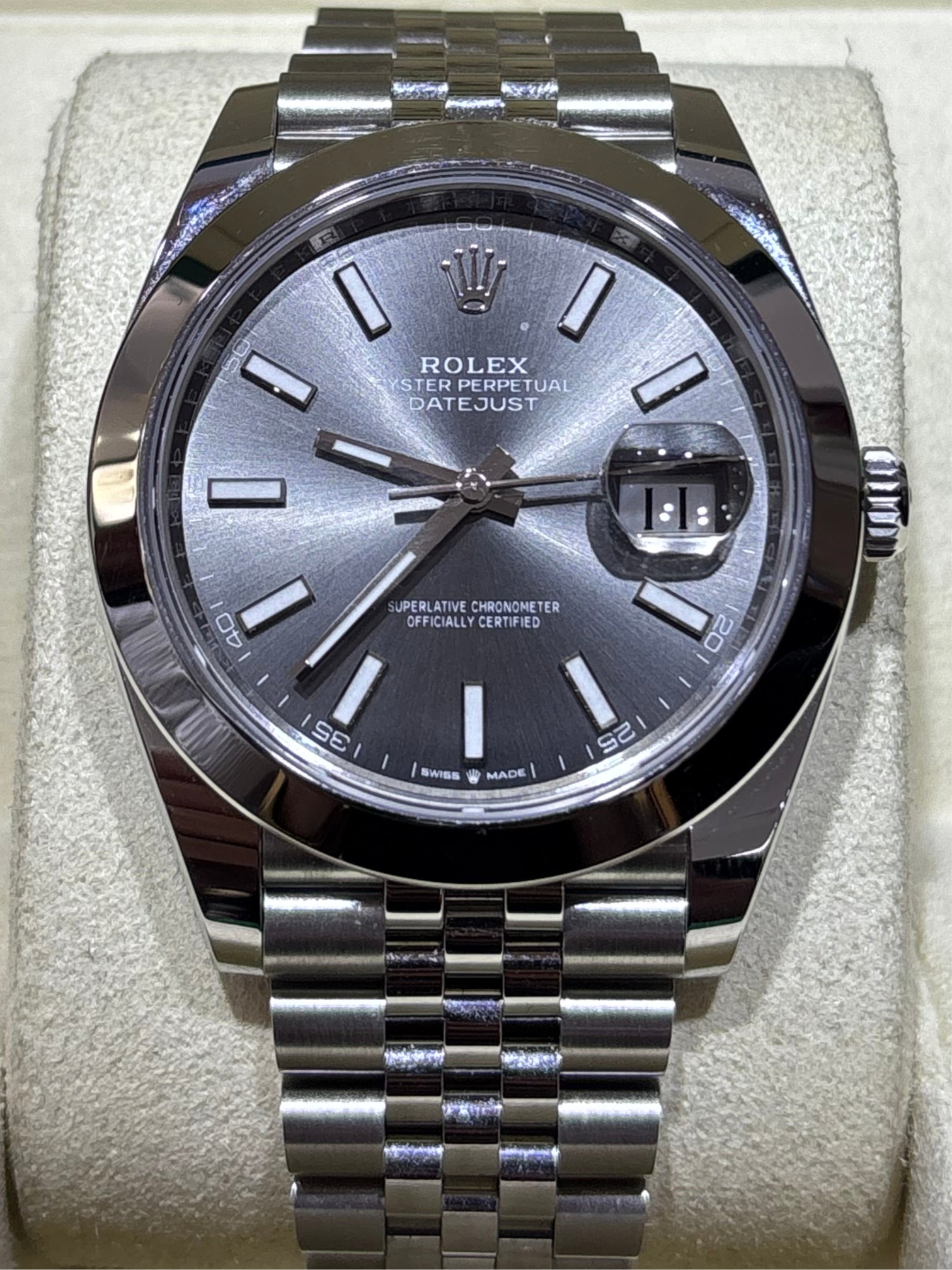 ROLEX DATEJUST 41MM | STAINLESS STEEL | JUBILEE BRACELET | GREY DIAL