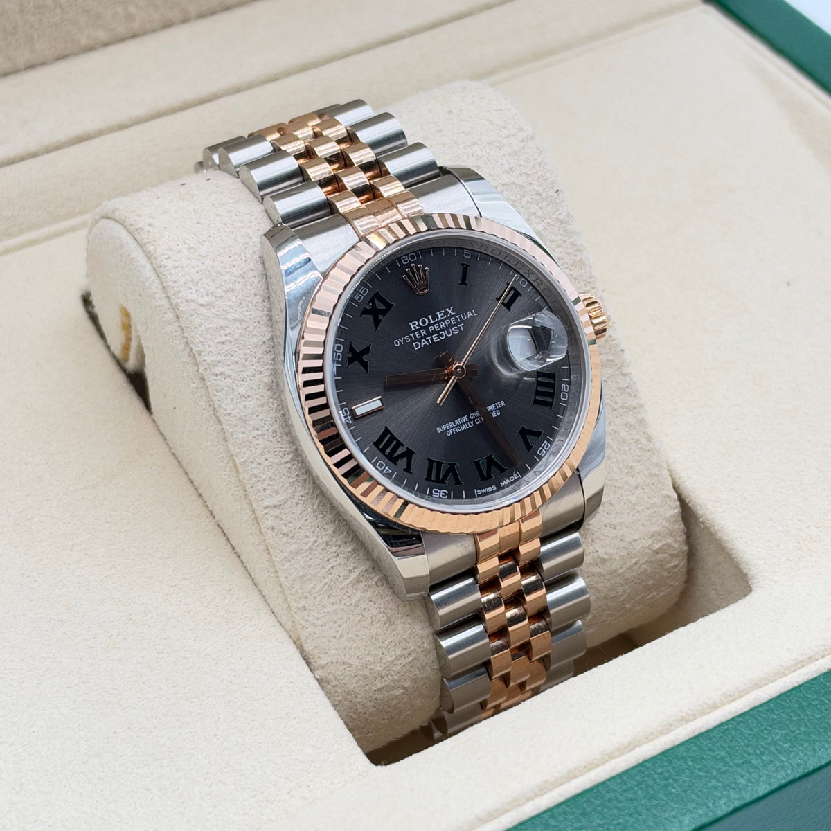 36MM ROLEX DATEJUST SUPER-JUBILEE REF.116231 (AM WIMBLEDON DIAL*)