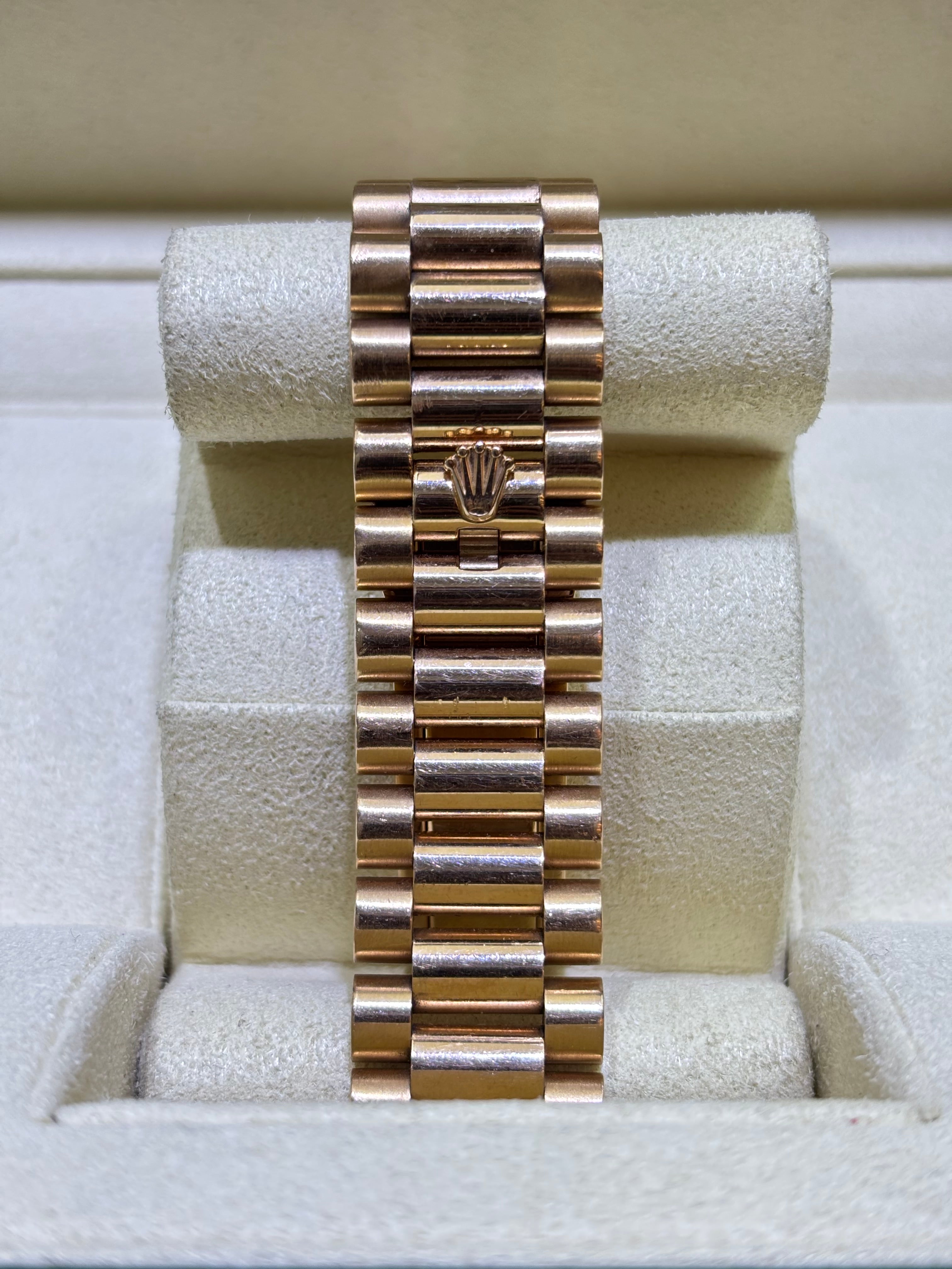 ROLEX DAY-DATE 41MM | 18KT ROSE GOLD | ROMAN ROSE CHAMPAGNE DIAL