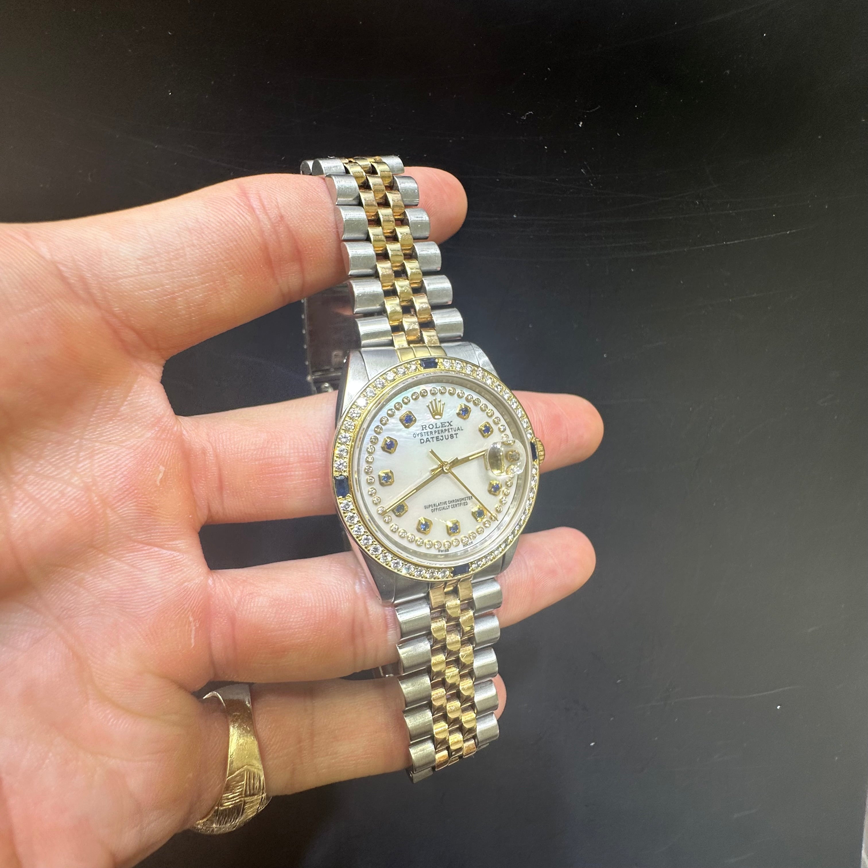 36mm rolex datejust mother of pearl