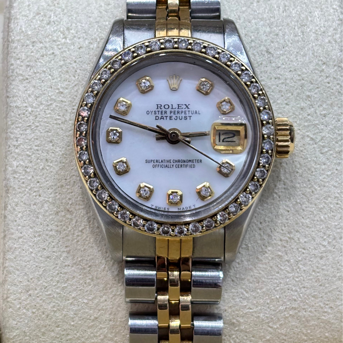 26MM ROLEX DATEJUST | 18KT TWO-TONE YLW | JUBILEE BRACELET | MOP DIAMO