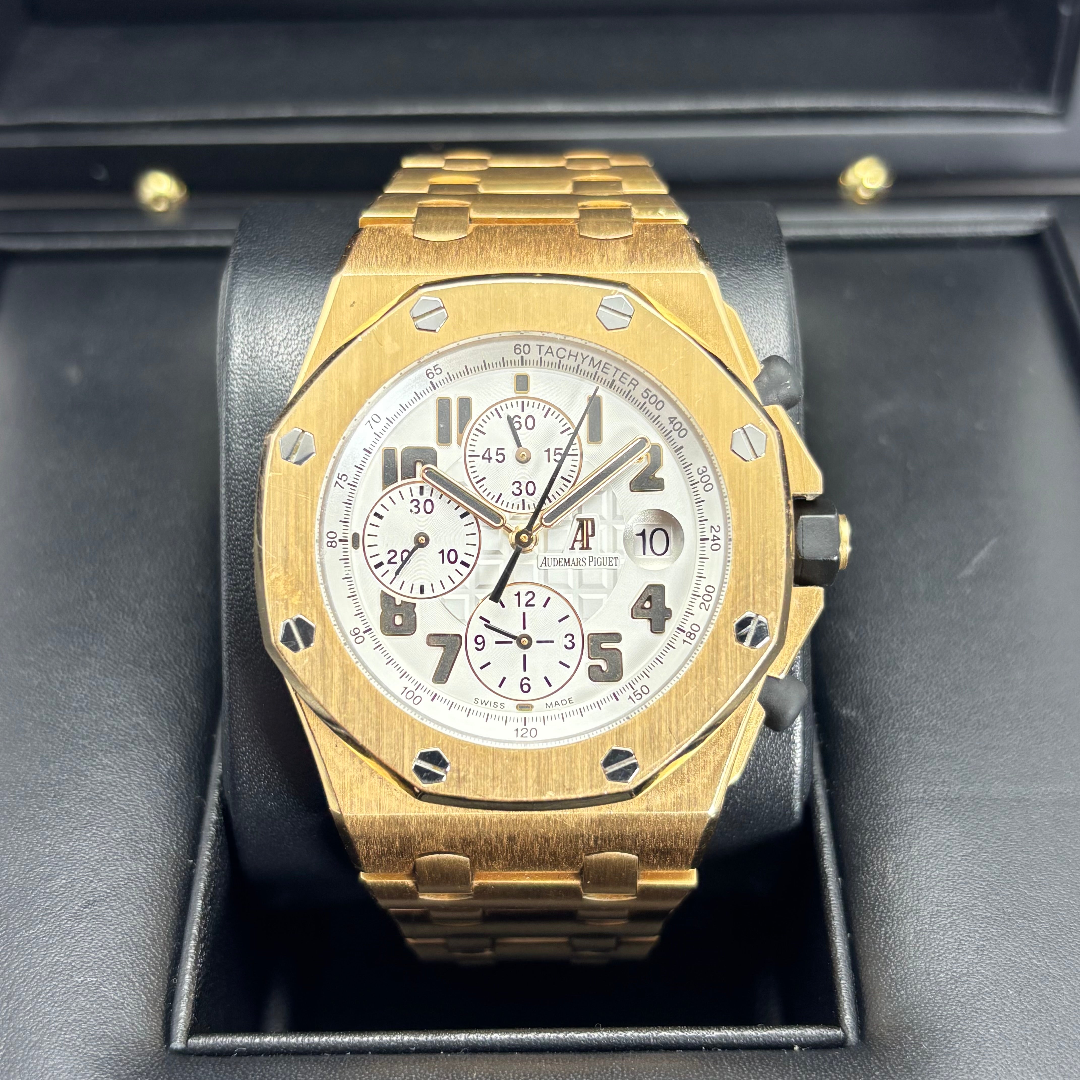 Audemars Piguet オマージュ 腕時計 ゴールド 44MM AUDEMARS PIGUET ROYAL OAK OFFSHORE 18KT ROSE GOLD