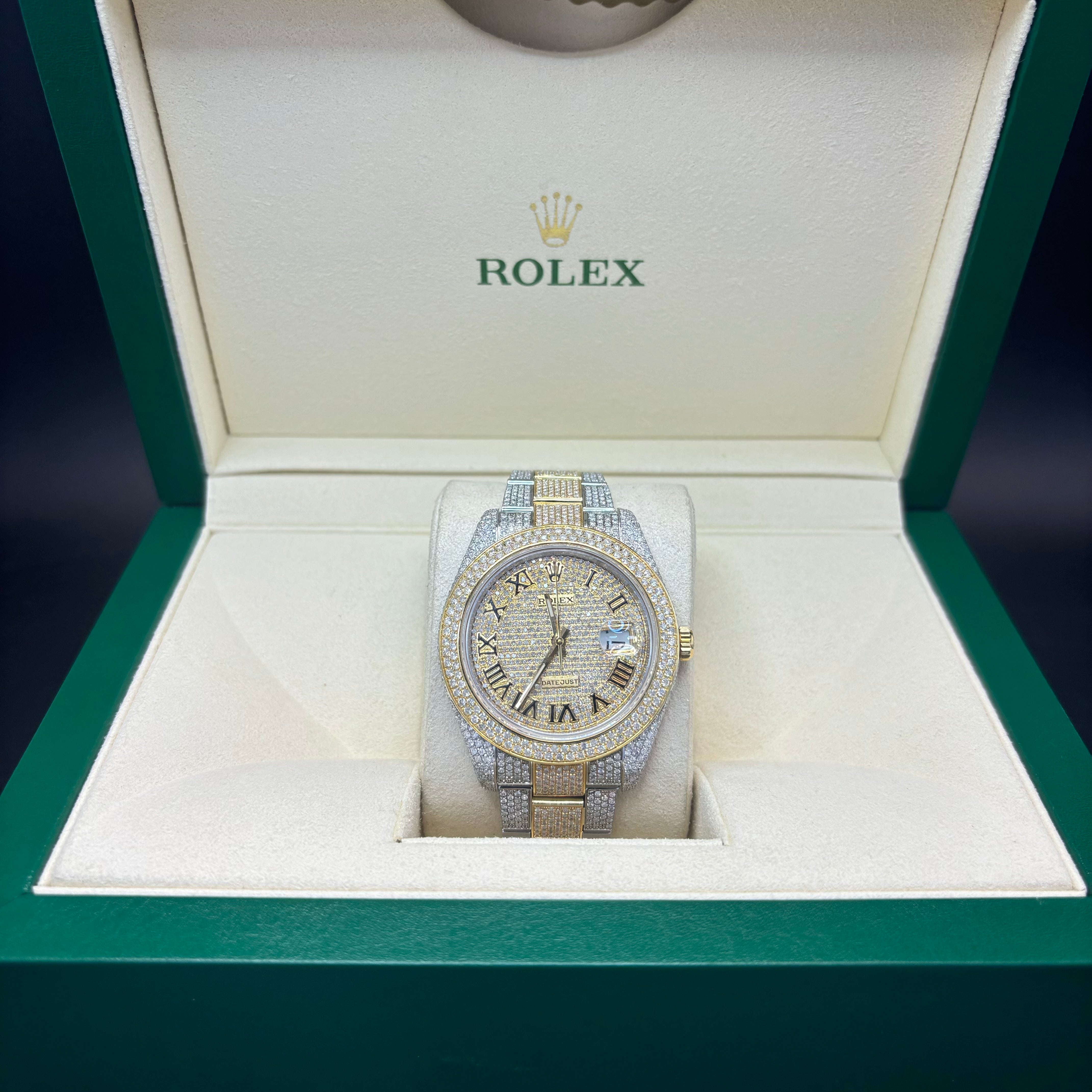 41MM Bust Down Rolex Datejust Two Tone