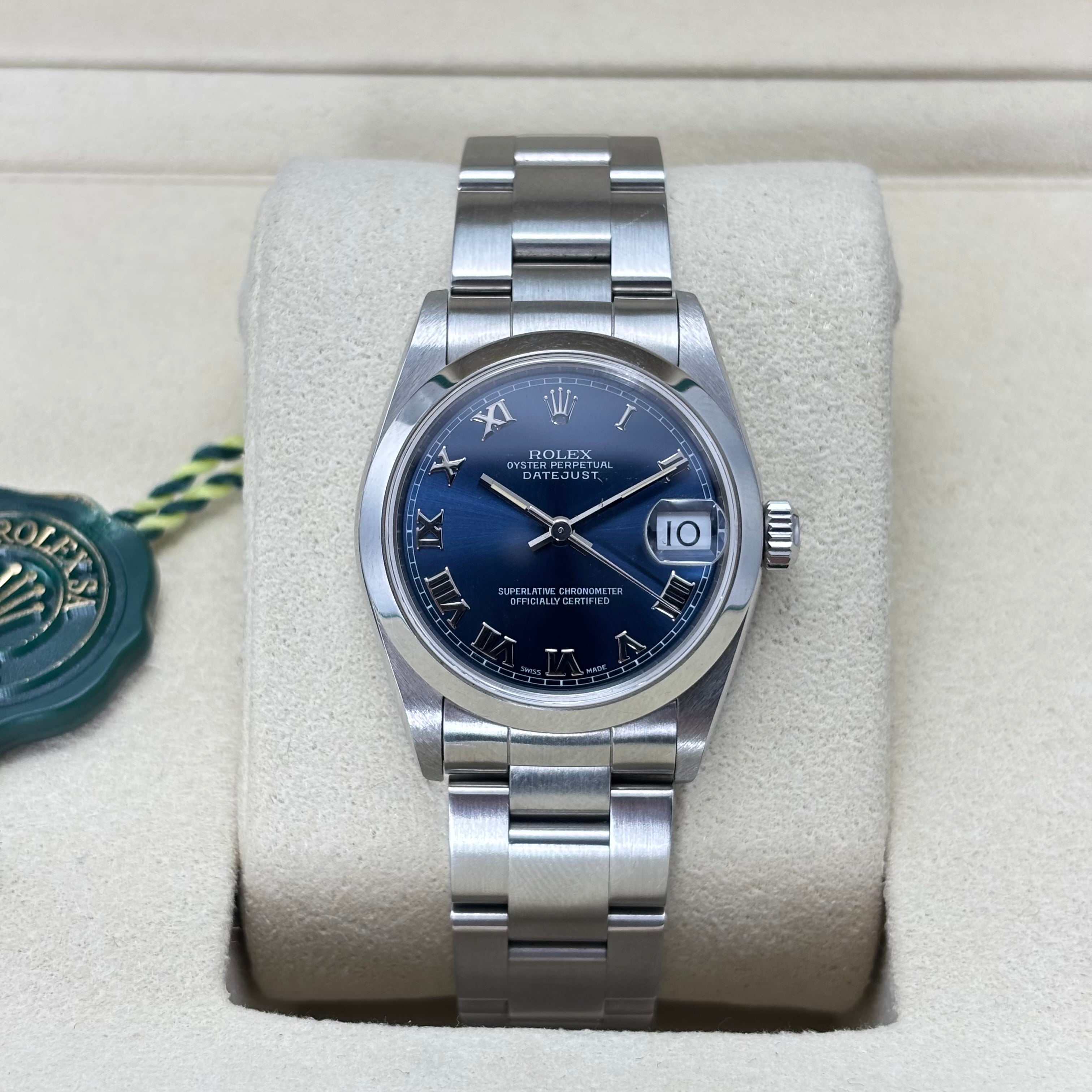 31MM ROLEX DATEJUST “MIDSIZE” BLUE DIAL