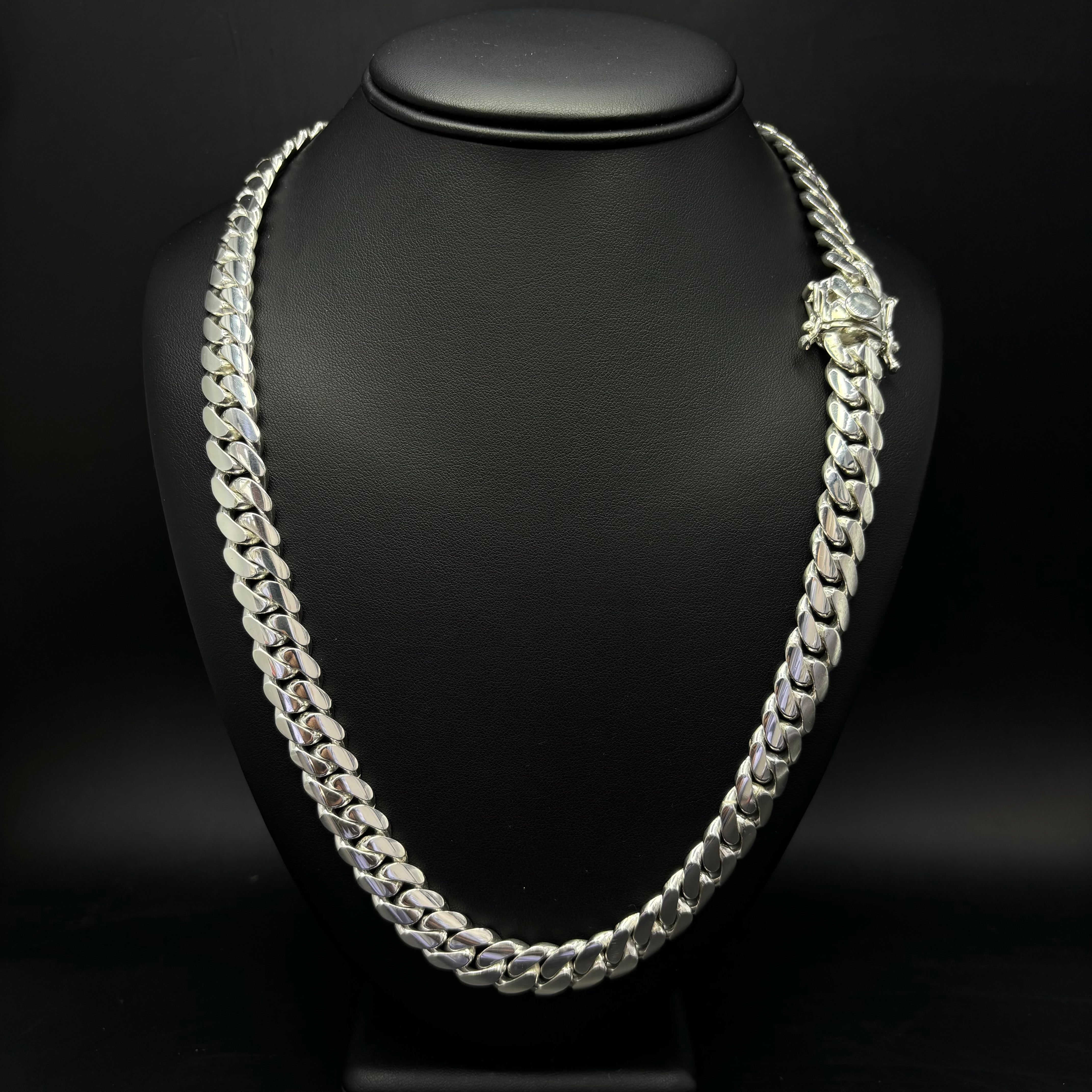 12MM SOLID .999 SILVER MIAMI CUBAN LINK CHAIN