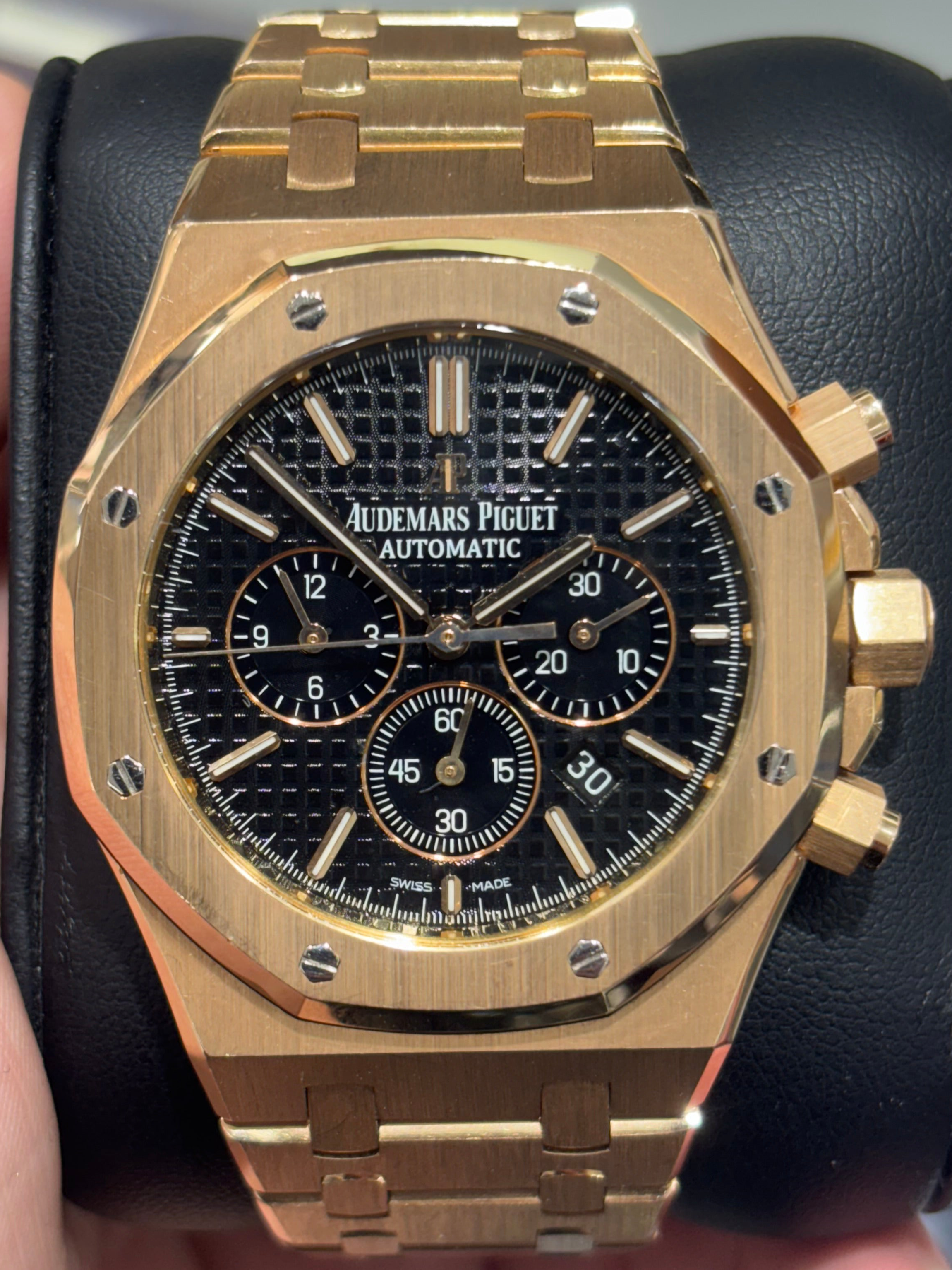 AUDEMARS PIGUET ROYAL OAK 42MM | 18KT ROSE GOLD | BLACK CHRONOGRAPH DIAL