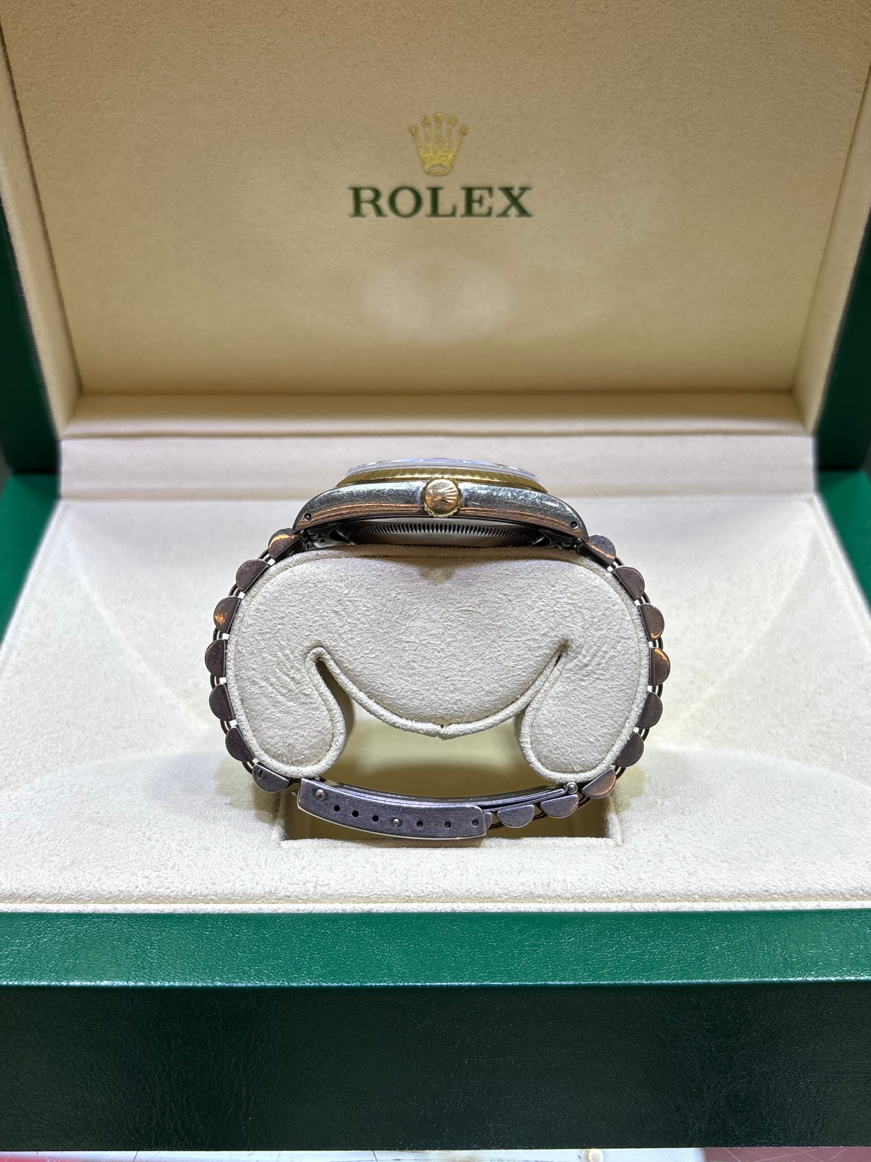 ROLEX DATEJUST 36MM | TWO-TONE JUBILEE BRACELET | ROMAN GREEN DIAMOND DIAL